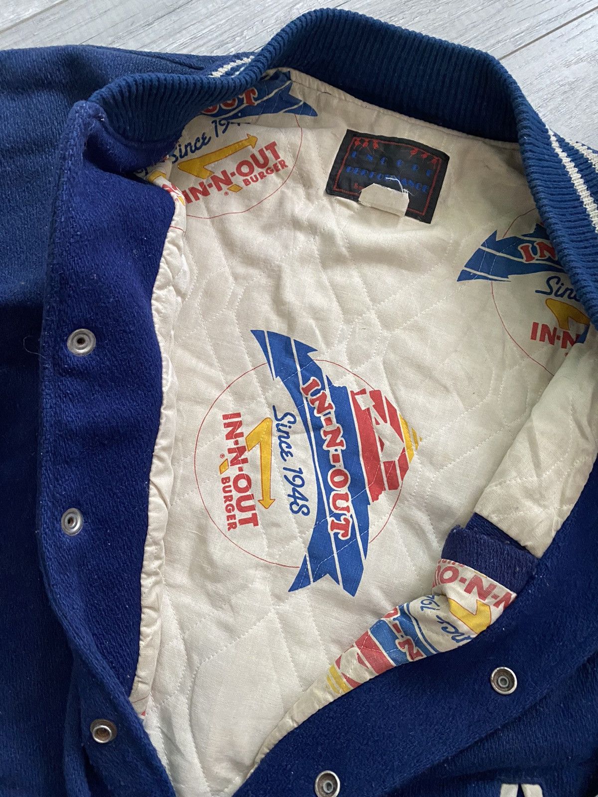 Vintage Vintage In & Out Burger Letterman Varsity Jacket made in USA Size US XL / EU 56 / 4 - 10 Thumbnail