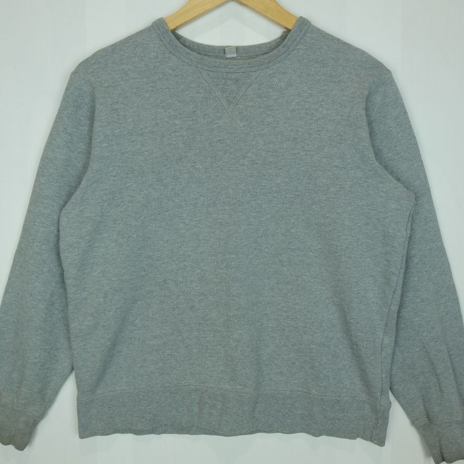 Japanese Brand Vintage 90's UNIQLO Grey Plain Sweatshirts Jumper Size M / US 6-8 / IT 42-44 - 2 Thumbnail