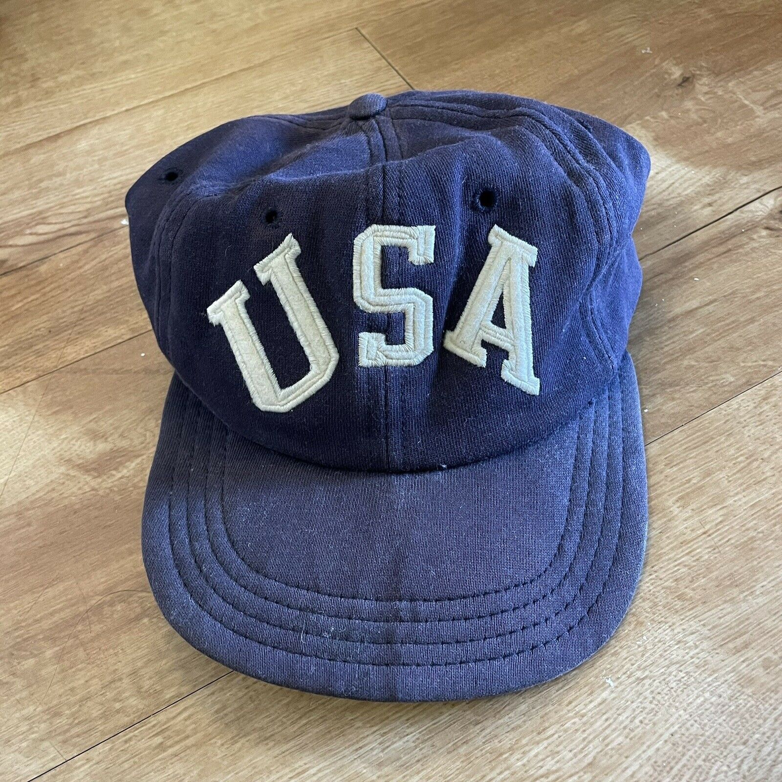 Polo Ralph Lauren Vintage Polo Ralph Lauren USA Flag Fitted Cap 1992 Sz M Size 34 - 1 Thumbnail