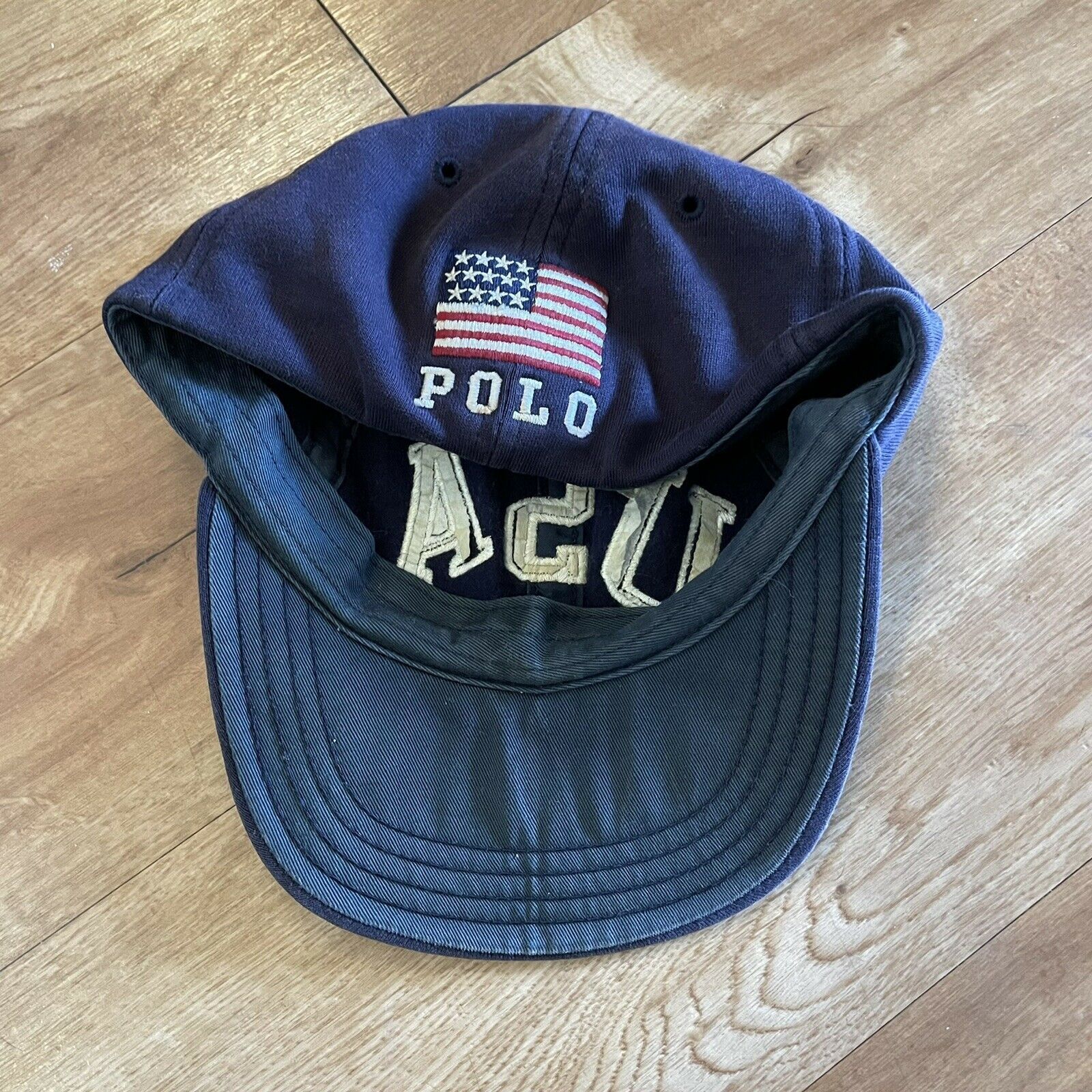 Polo Ralph Lauren Vintage Polo Ralph Lauren USA Flag Fitted Cap 1992 Sz M Size 34 - 2 Thumbnail