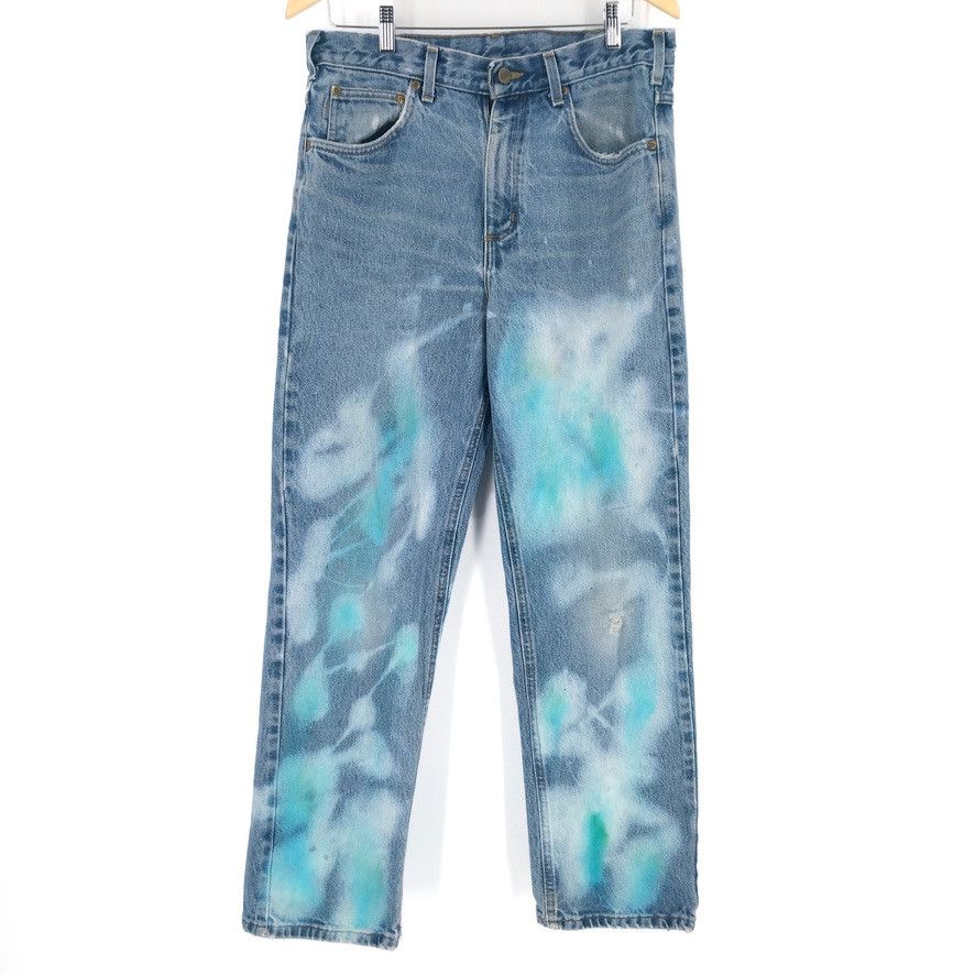 Carhartt × Vintage Vintage Carhartt Custom Hand Painted Bleached Work Denim Size US 33 - 1 Thumbnail