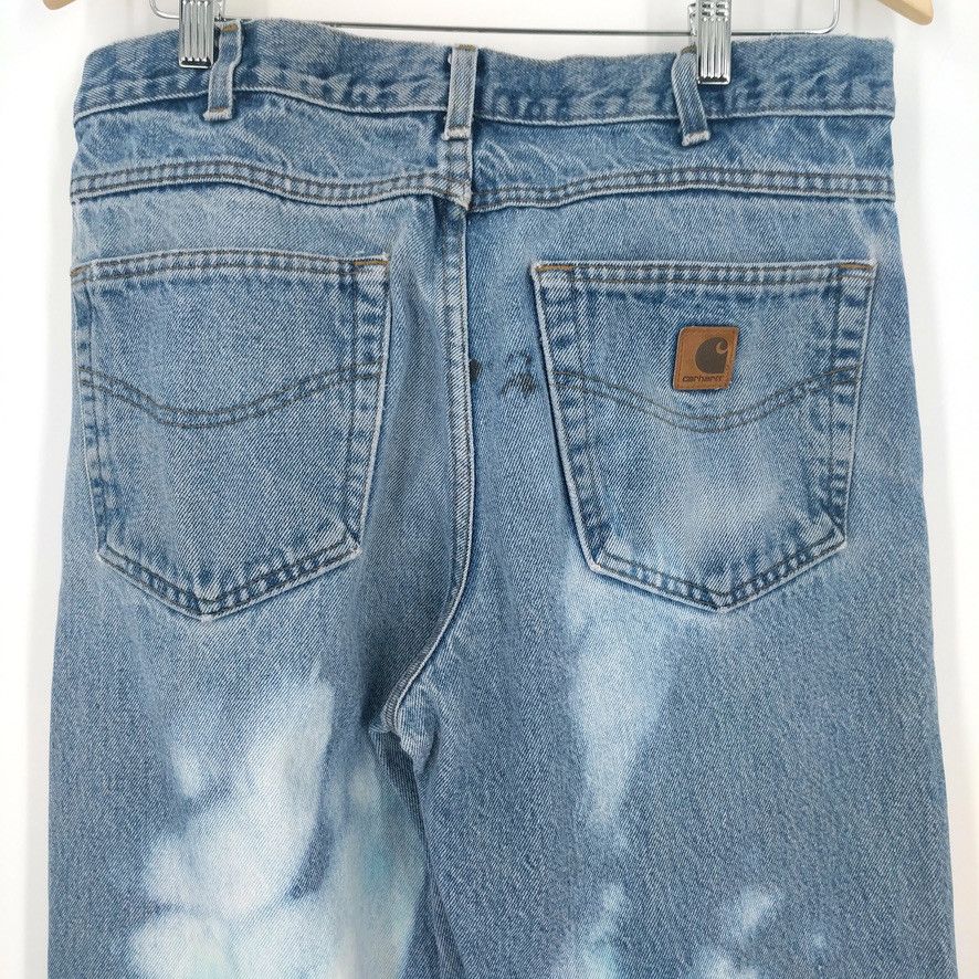 Carhartt × Vintage Vintage Carhartt Custom Hand Painted Bleached Work Denim Size US 33 - 6 Thumbnail