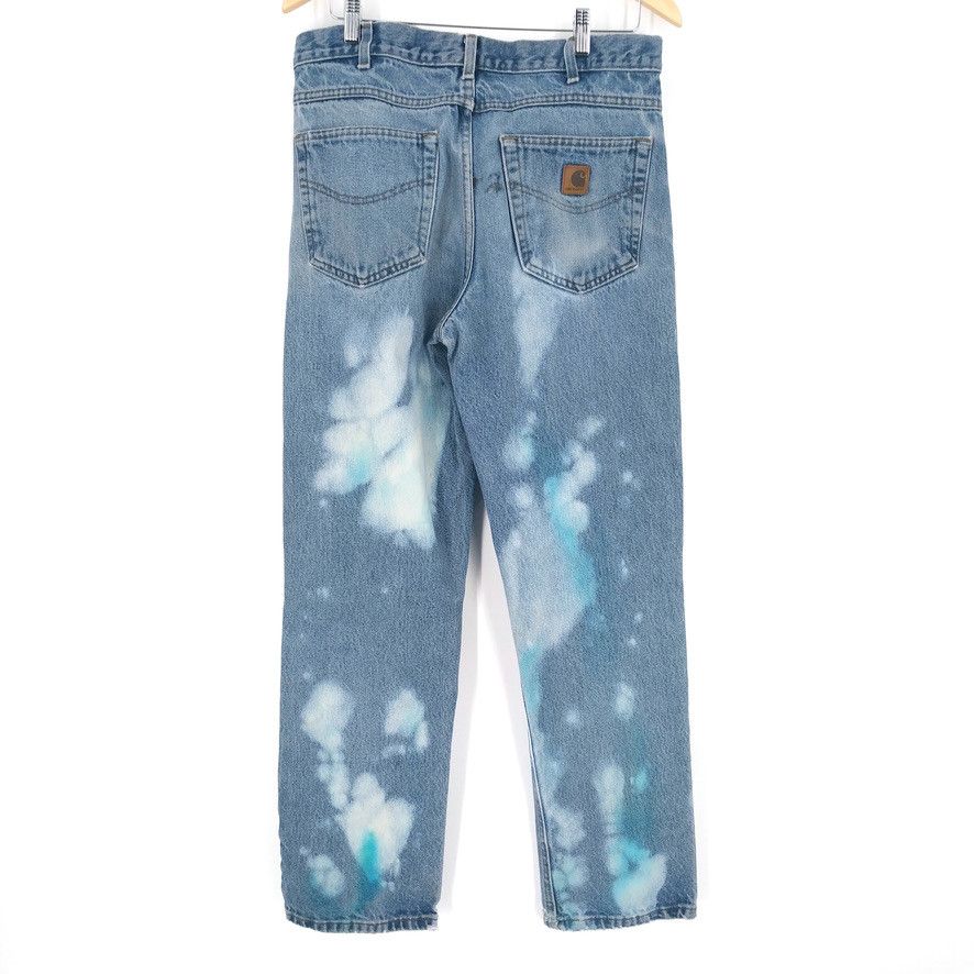 Carhartt × Vintage Vintage Carhartt Custom Hand Painted Bleached Work Denim Size US 33 - 5 Thumbnail