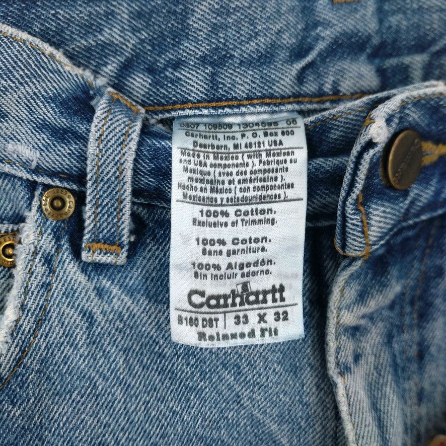 Carhartt × Vintage Vintage Carhartt Custom Hand Painted Bleached Work Denim Size US 33 - 8 Thumbnail