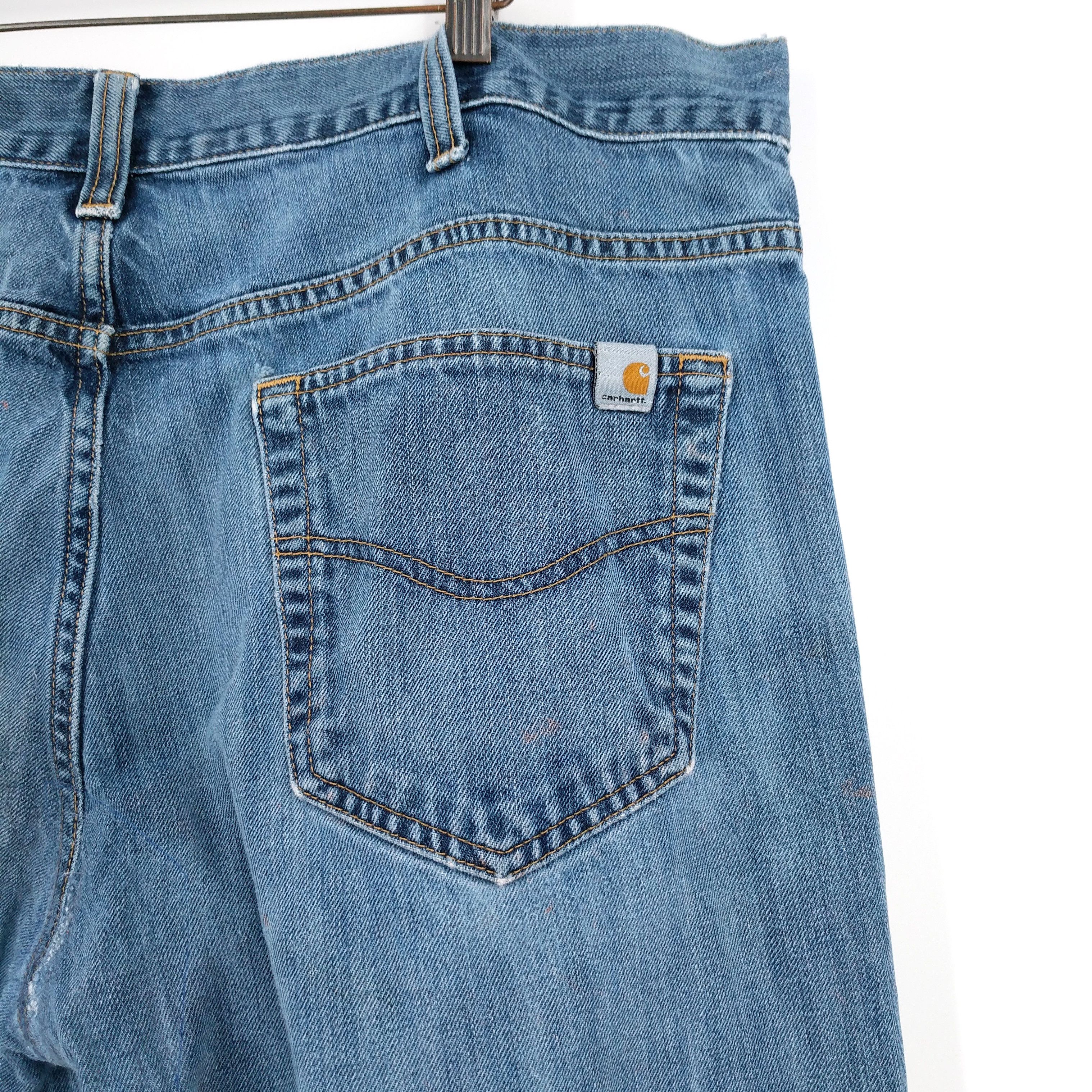 Carhartt Carhartt Custom Bleached Distressed Painter Denim Jeans 38 Size US 38 / EU 54 - 6 Thumbnail