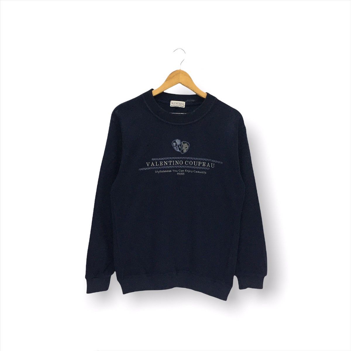 Designer × Valentino Vintage Valentino Coupeau Big Logo Sweatshirt Size US M / EU 48-50 / 2 - 1 Thumbnail