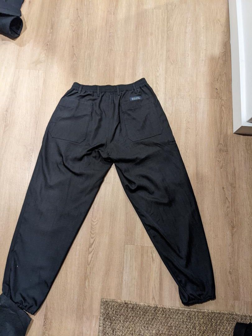 Yohji Yamamoto Yohji Black Plastic Cord Lounge Pants 2018 Size US 32 / EU 48 - 2 Thumbnail