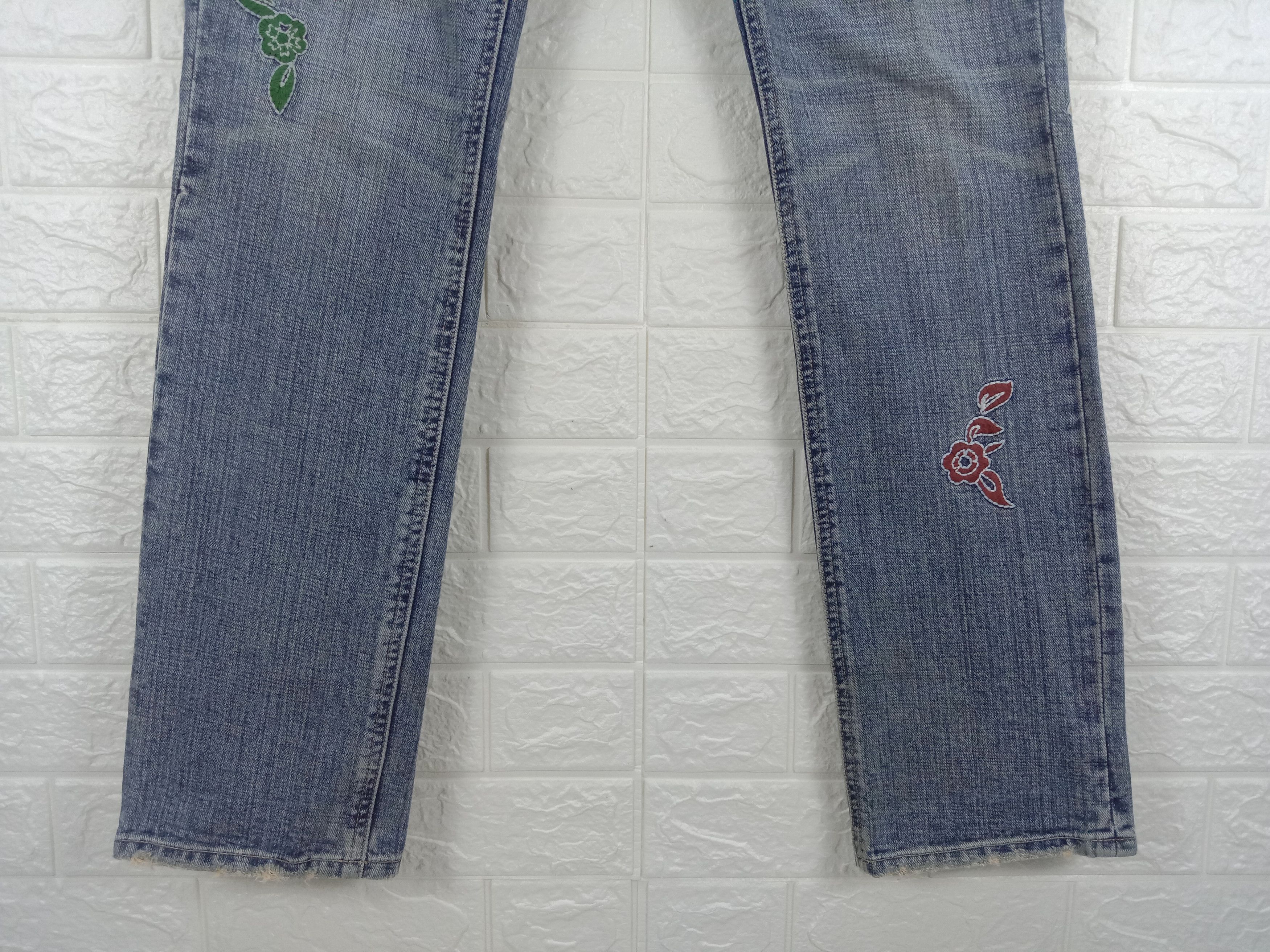 Japanese Brand Vintage Art Embroidery Butterfly Jeans Size US 32 / EU 48 - 8 Thumbnail