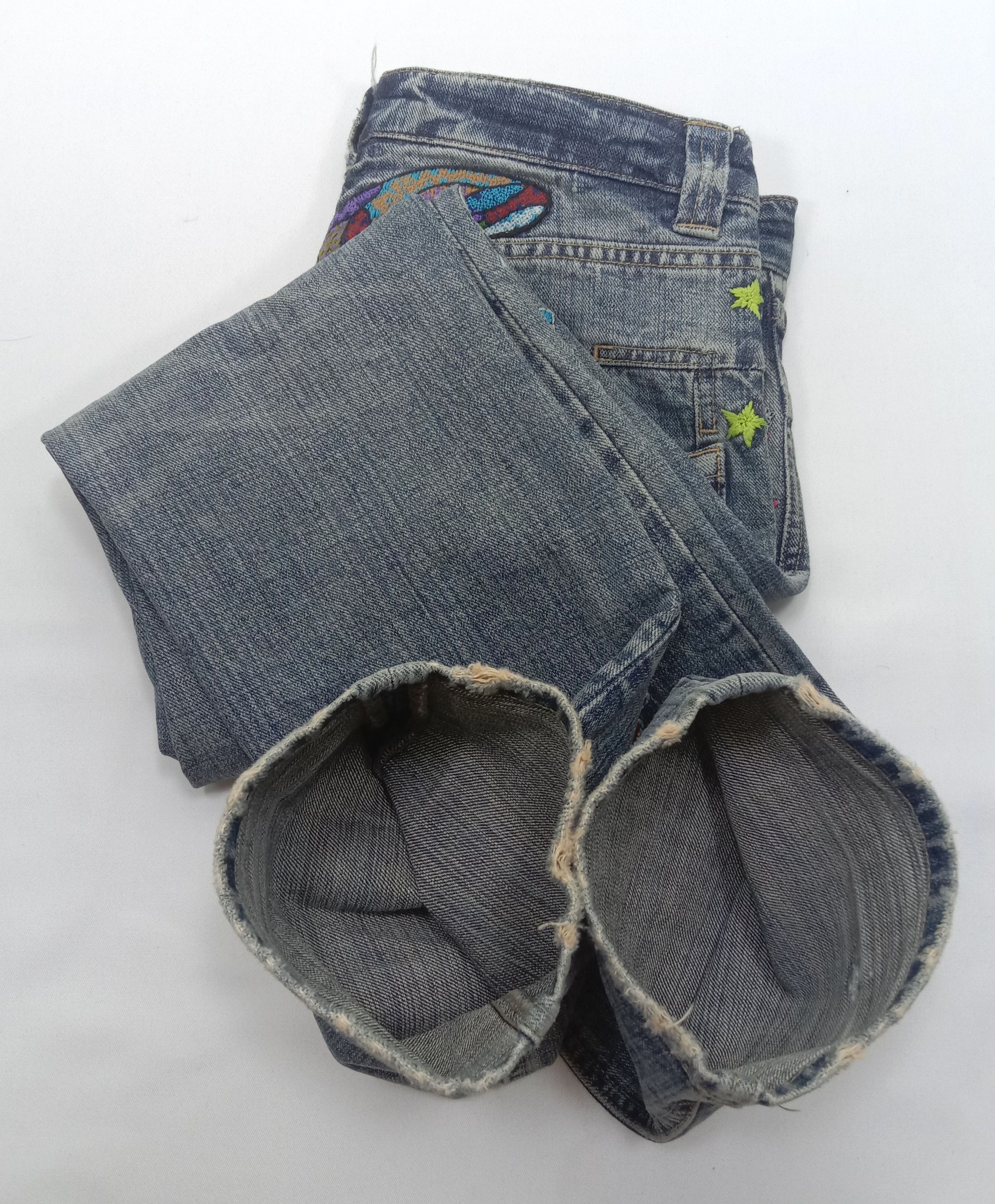 Japanese Brand Vintage Art Embroidery Butterfly Jeans Size US 32 / EU 48 - 19 Thumbnail