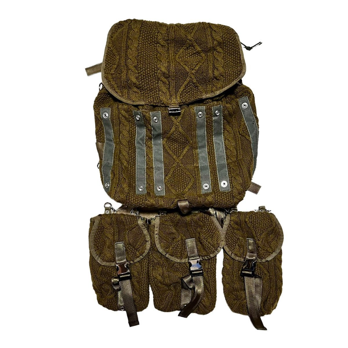 Jun Takahashi UNDERCOVER 2004AW BUT BEAUTIFUL MODULAR KNIT BACKPACK Size ONE SIZE - 4 Thumbnail