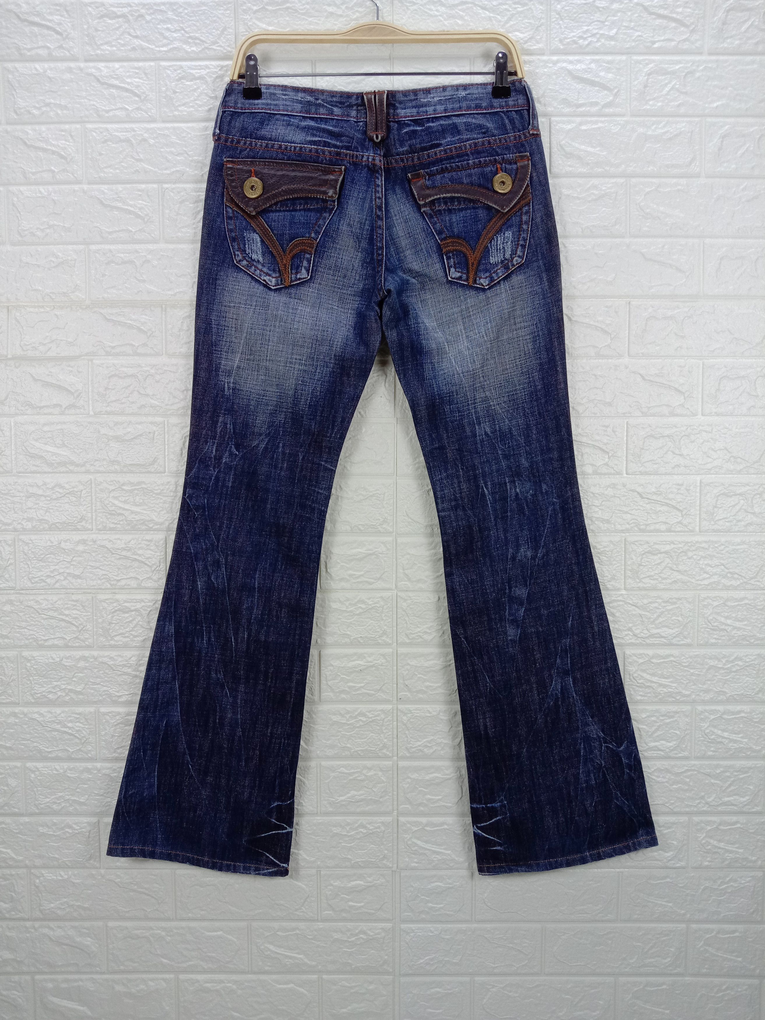 Japanese Brand Vintage Japanese Back Number Bell Bottom Flare Jeans Size 30" / US 8 / IT 44 - 5 Thumbnail