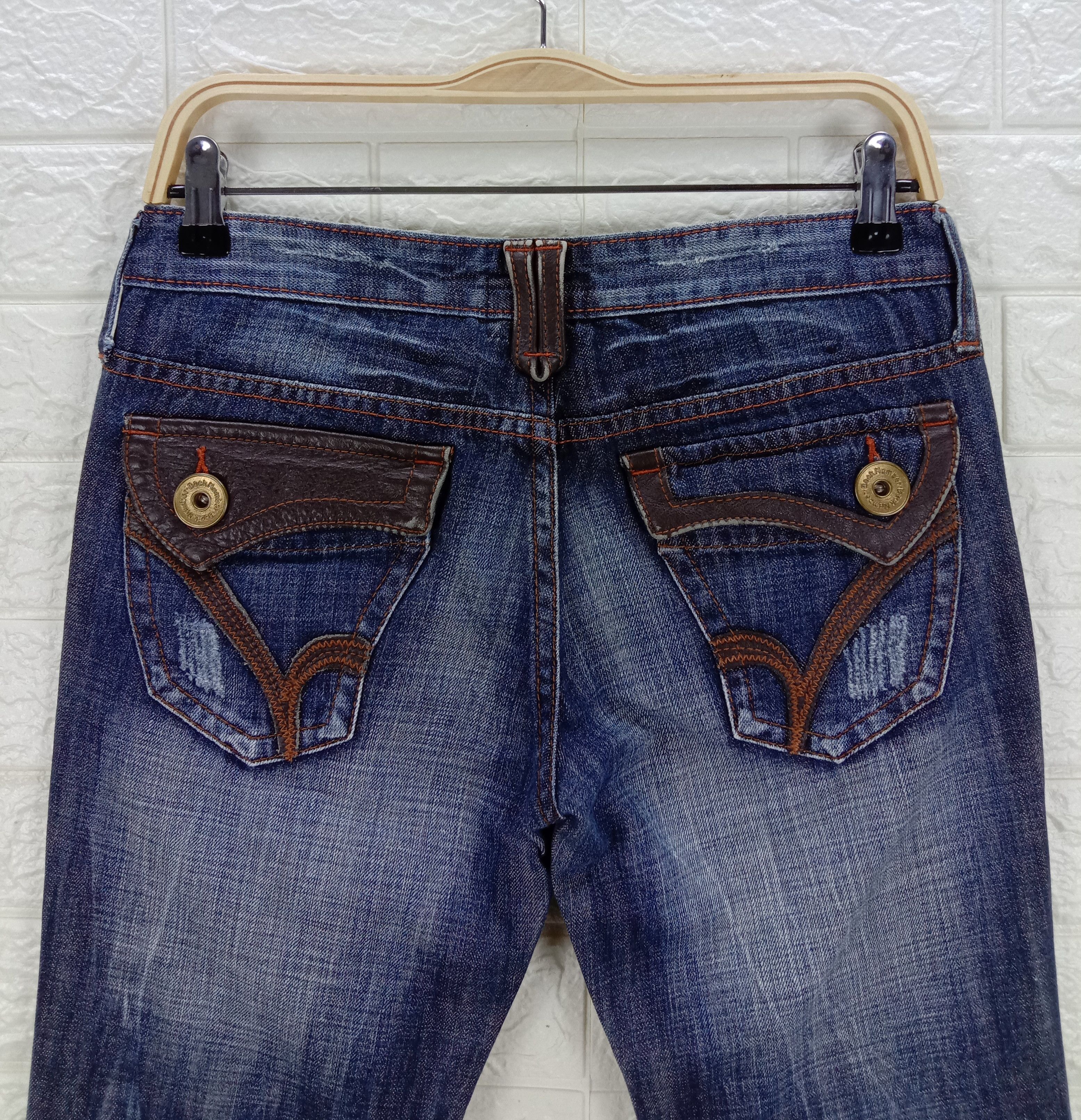 Japanese Brand Vintage Japanese Back Number Bell Bottom Flare Jeans Size 30" / US 8 / IT 44 - 6 Thumbnail