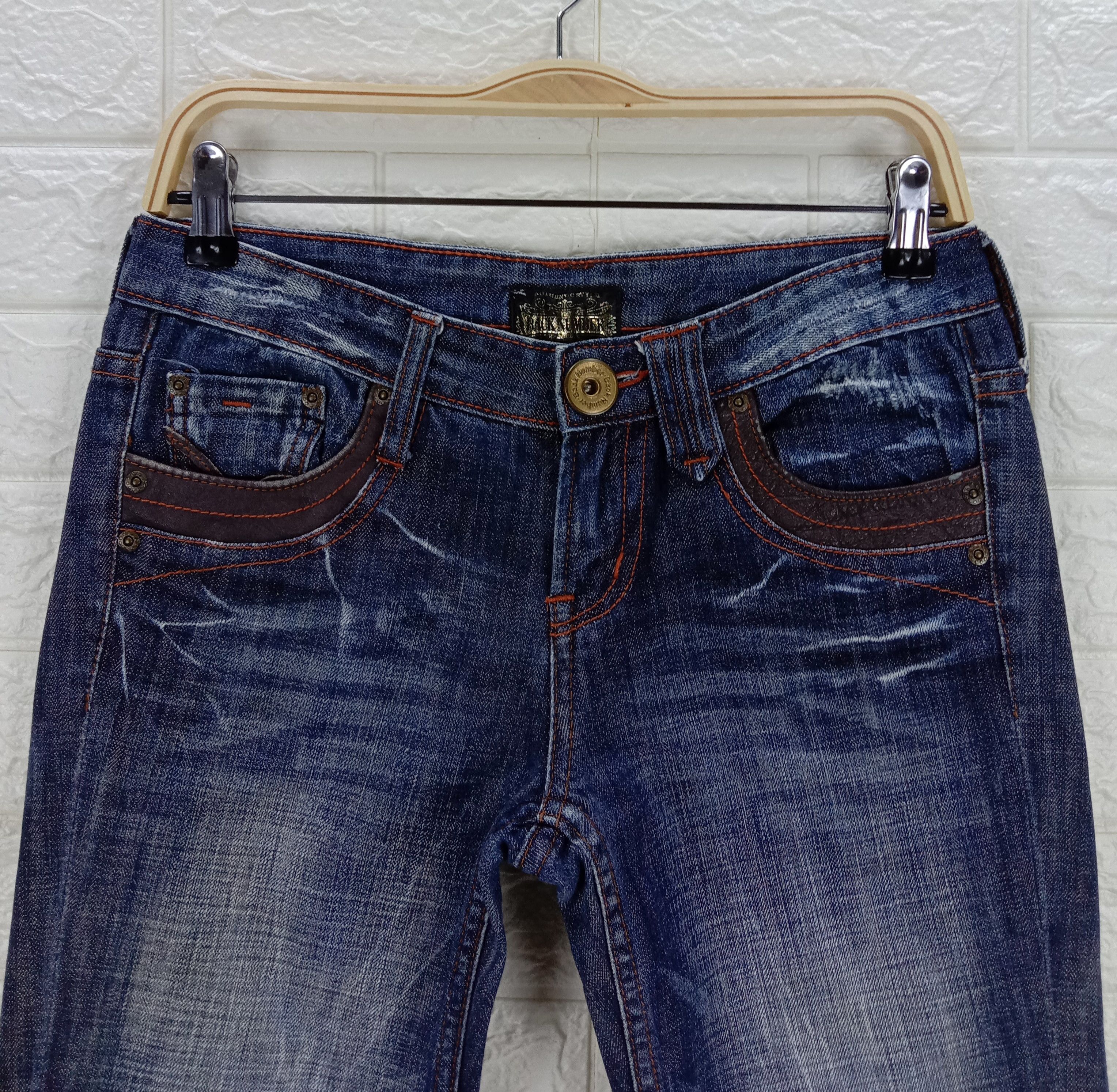 Japanese Brand Vintage Japanese Back Number Bell Bottom Flare Jeans Size 30" / US 8 / IT 44 - 2 Thumbnail