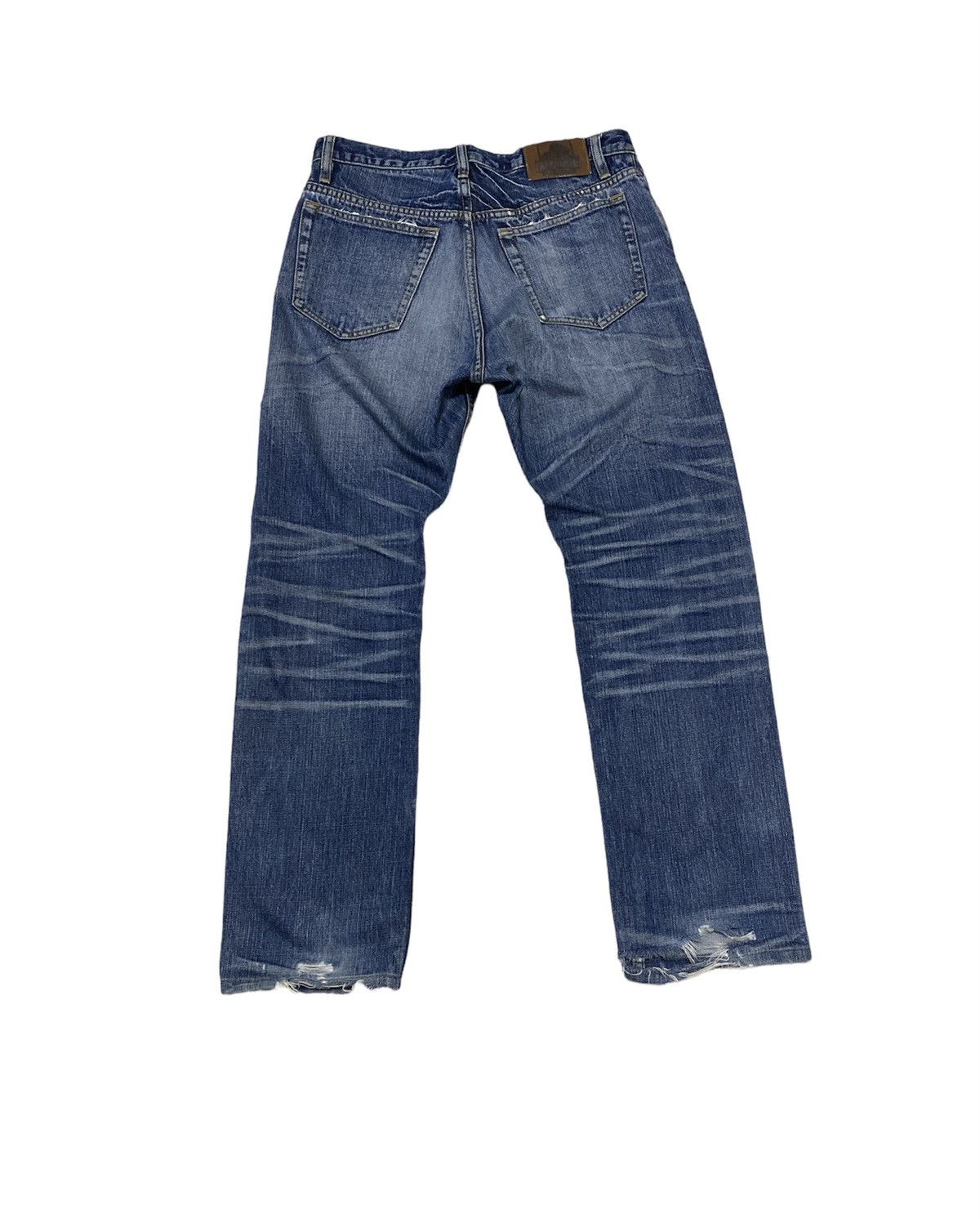 Japanese Brand XLarge Denim Pant Selvedge Distressed Denim Size US 32 / EU 48 - 2 Thumbnail
