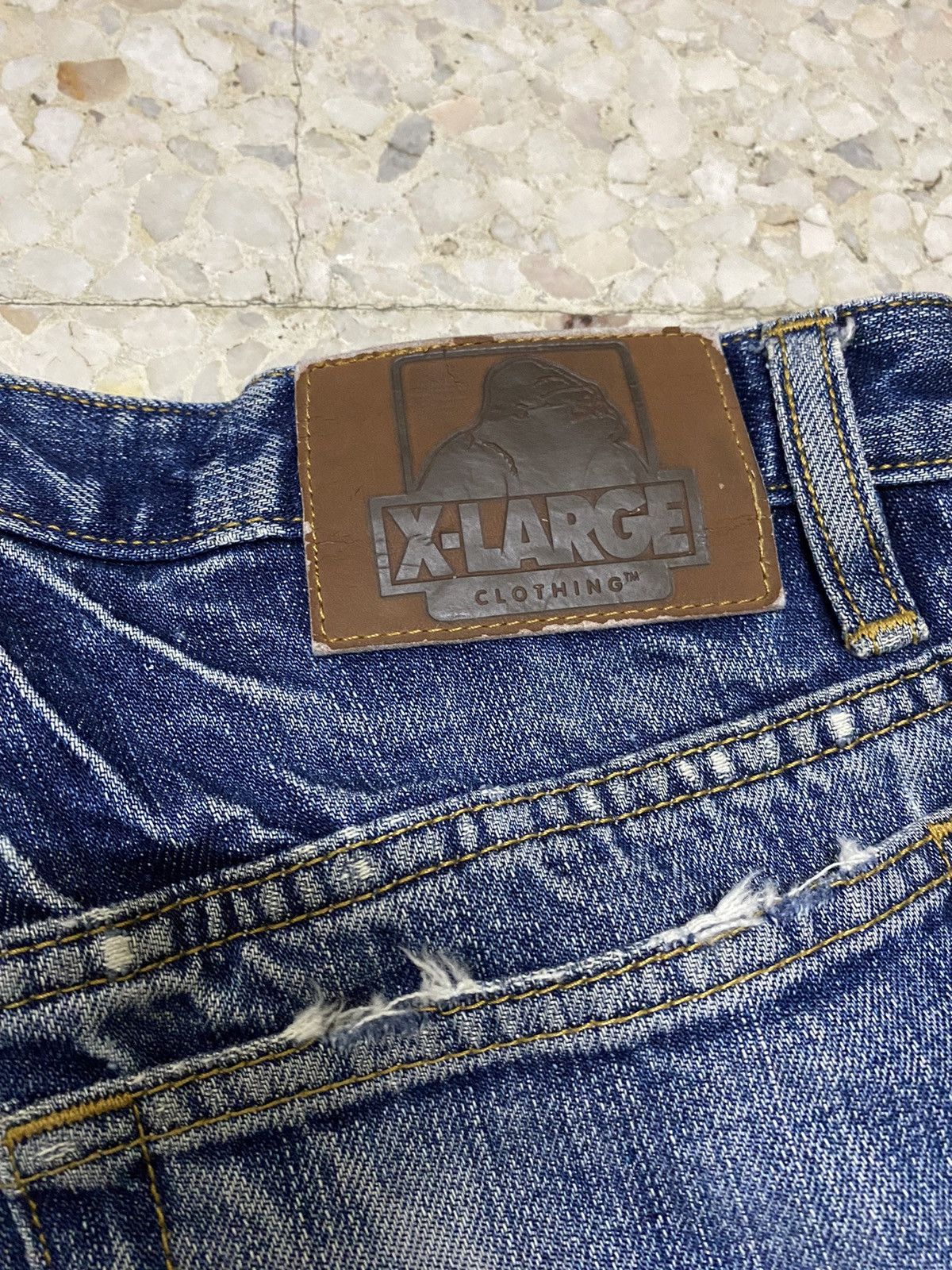 Japanese Brand XLarge Denim Pant Selvedge Distressed Denim Size US 32 / EU 48 - 4 Thumbnail
