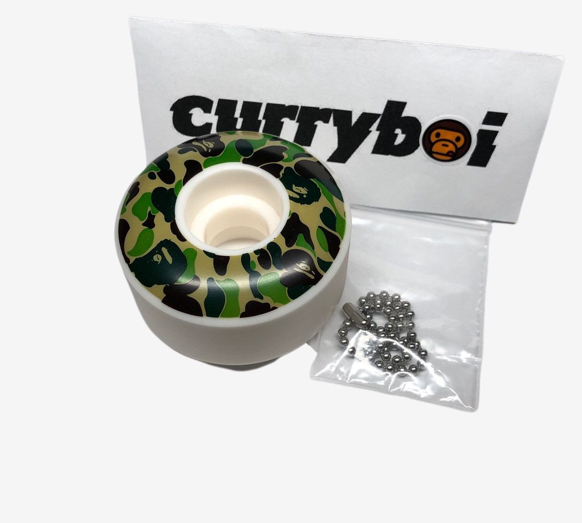 Bape BAPE ABC Camo Wheel Keychain Green Size ONE SIZE - 3 Thumbnail
