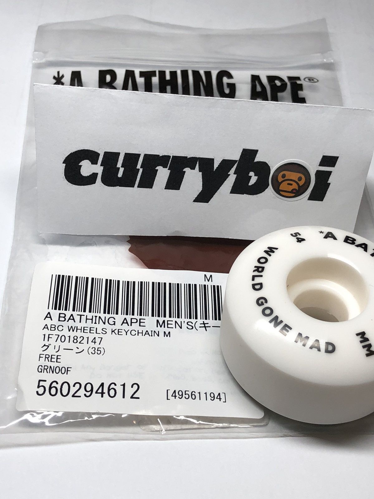 Bape BAPE ABC Camo Wheel Keychain Green Size ONE SIZE - 5 Thumbnail