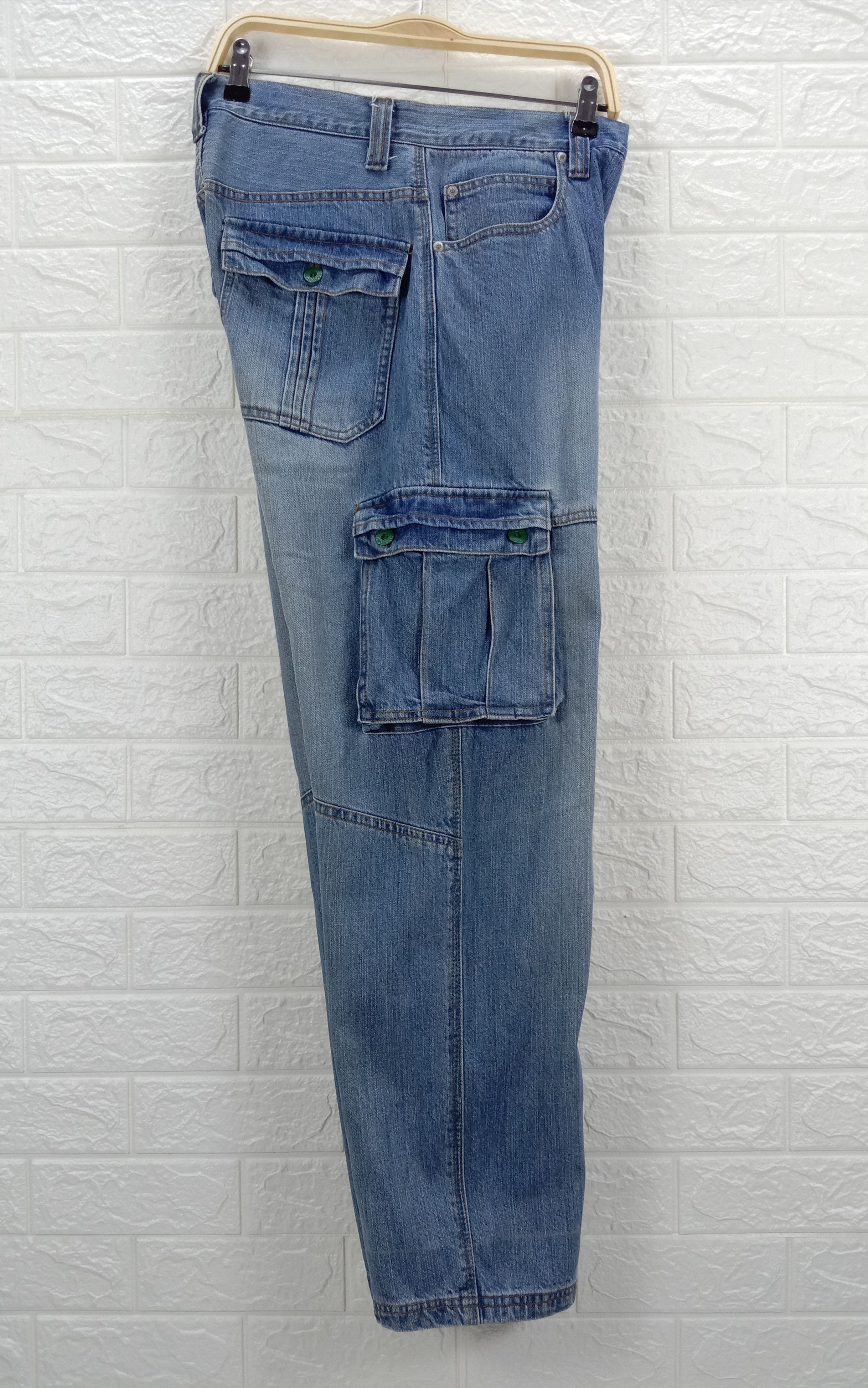 Japanese Brand Baggy Jeans PJ's Surf Wide Mutipocket Cargo Denim Size US 30 / EU 46 - 9 Thumbnail