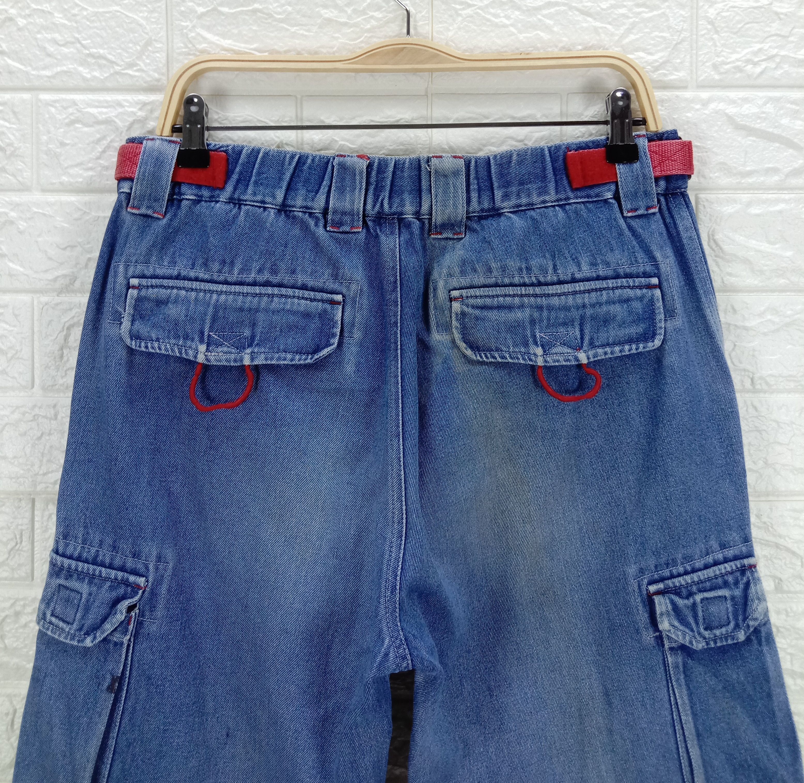 Japanese Brand Vintage Japanese Wide Multi Pocket Cargo Baggy Jeans Size US 32 / EU 48 - 6 Thumbnail