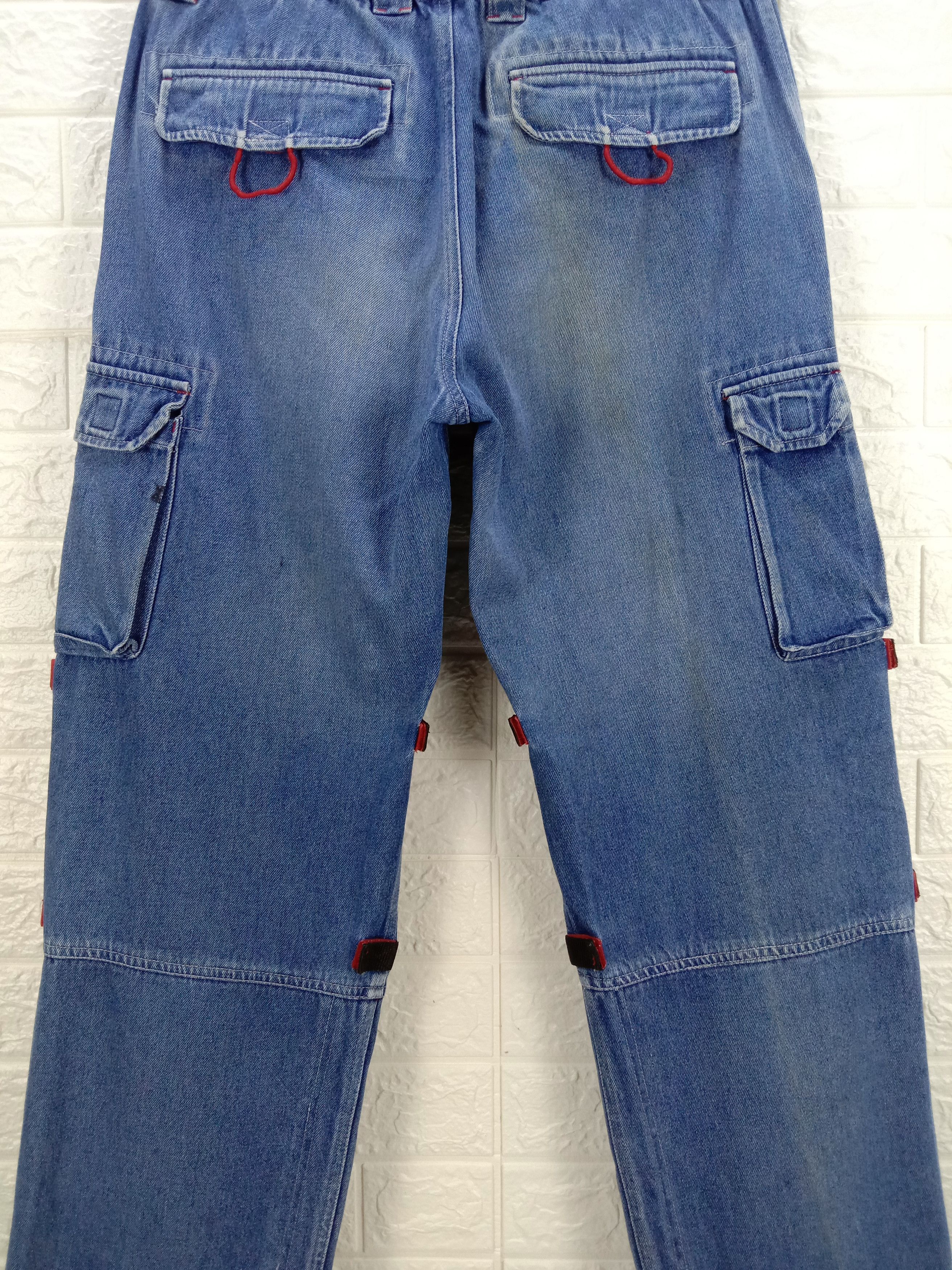 Japanese Brand Vintage Japanese Wide Multi Pocket Cargo Baggy Jeans Size US 32 / EU 48 - 7 Thumbnail