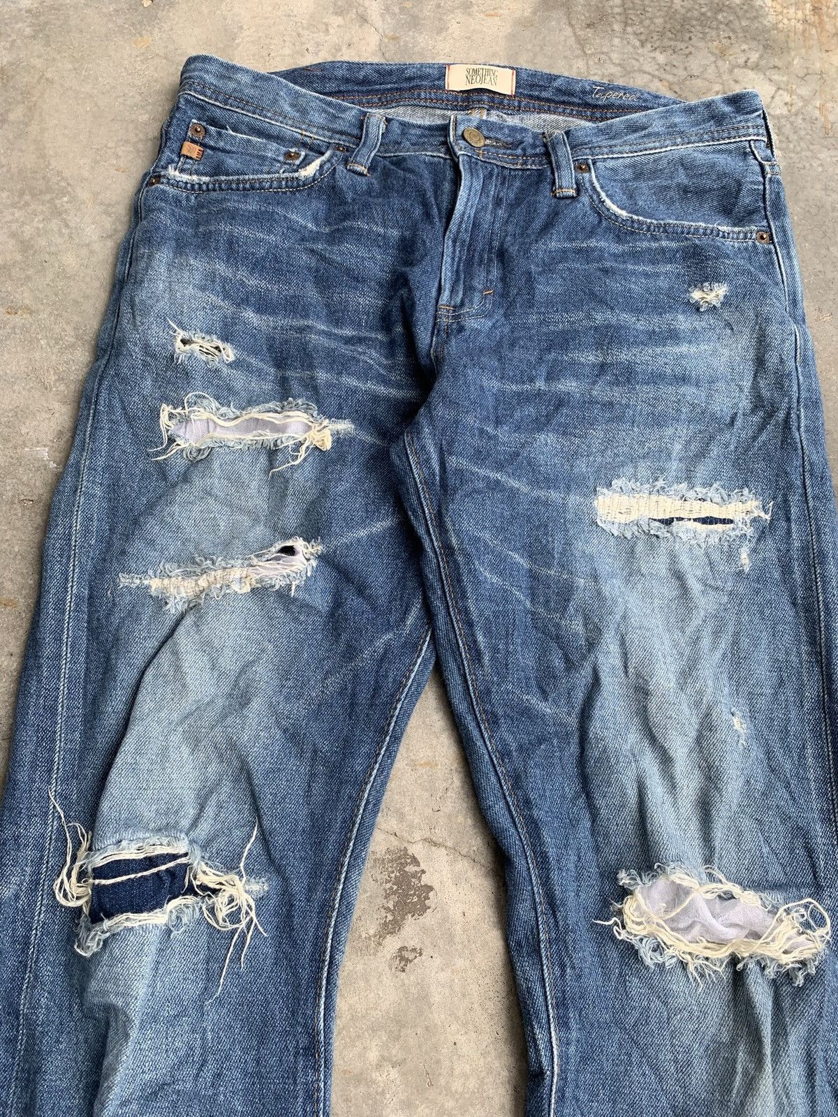 Edwin MadeInjapan Edwin Distressed Selvedge Slim Fit Denim Pant Size US 32 / EU 48 - 2 Thumbnail