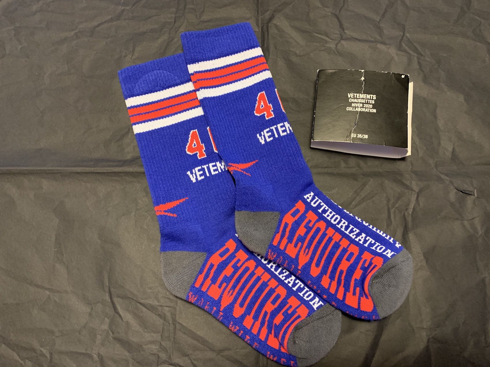 Vetements US5-8, Socks Varsity Size ONE SIZE - 2 Thumbnail
