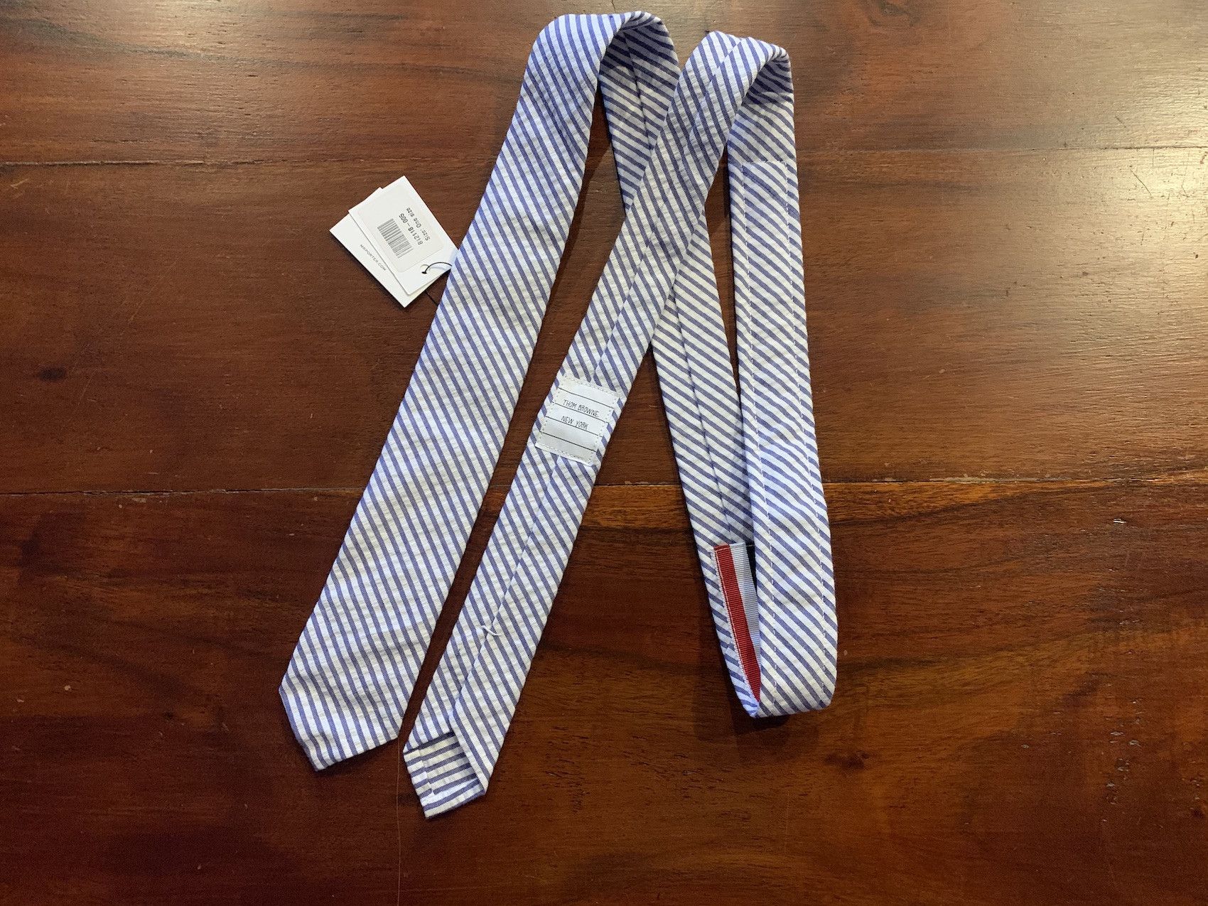 Thom Browne FINAL DROP / SS'20 Tie Seersucker Size ONE SIZE - 2 Thumbnail