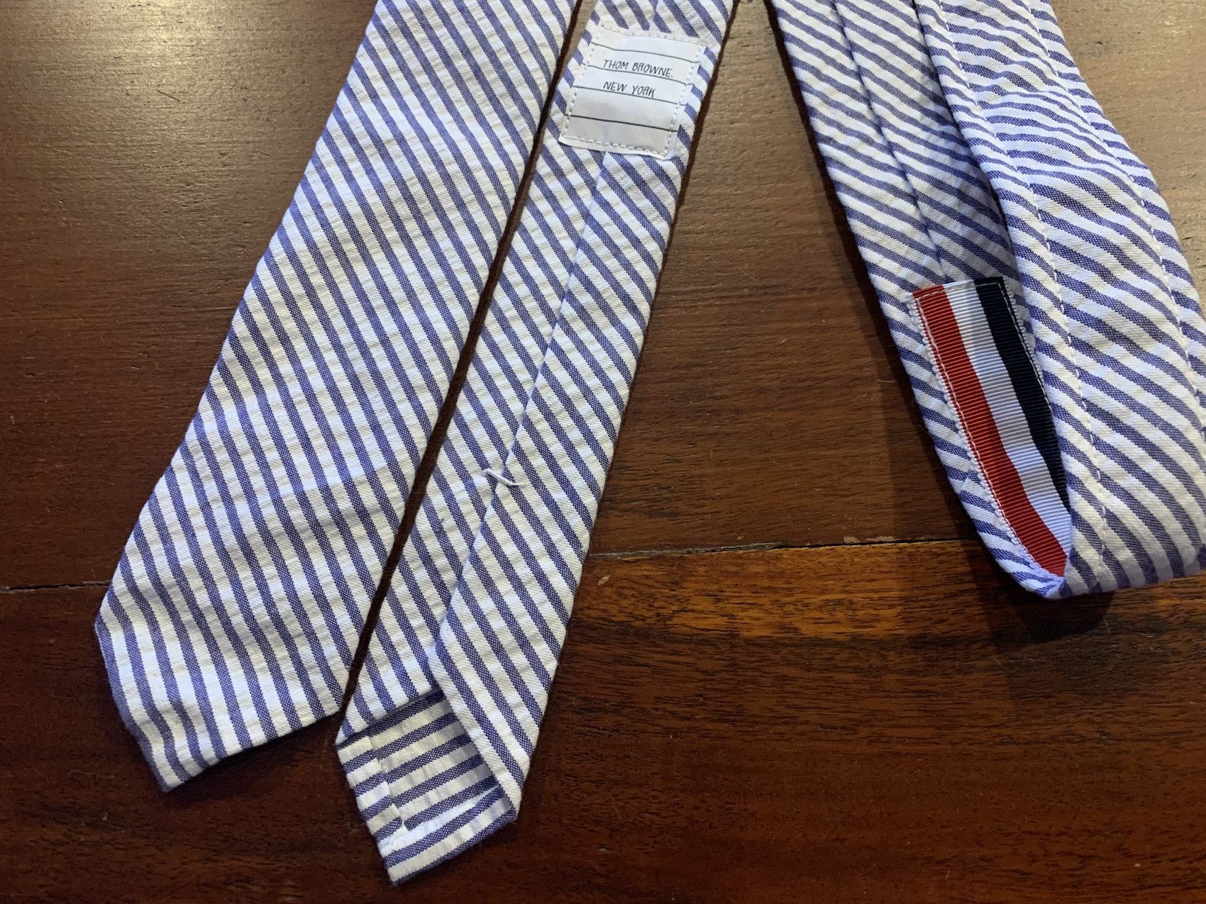 Thom Browne FINAL DROP / SS'20 Tie Seersucker Size ONE SIZE - 1 Thumbnail