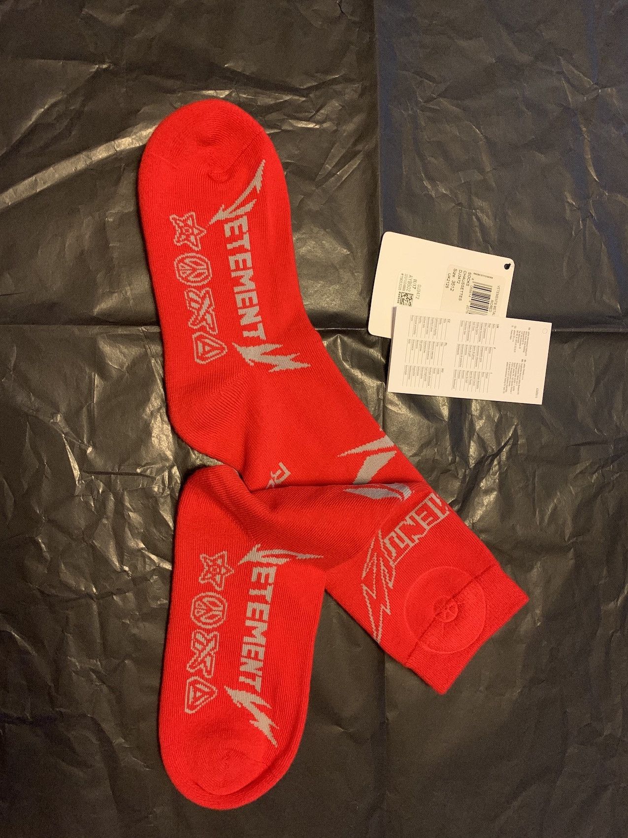 Vetements US5-8, Socks Metal Logo Size ONE SIZE - 2 Thumbnail