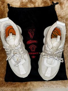 new VERSACE Chain Reaction Red Wild Leopard low chunky sneaker