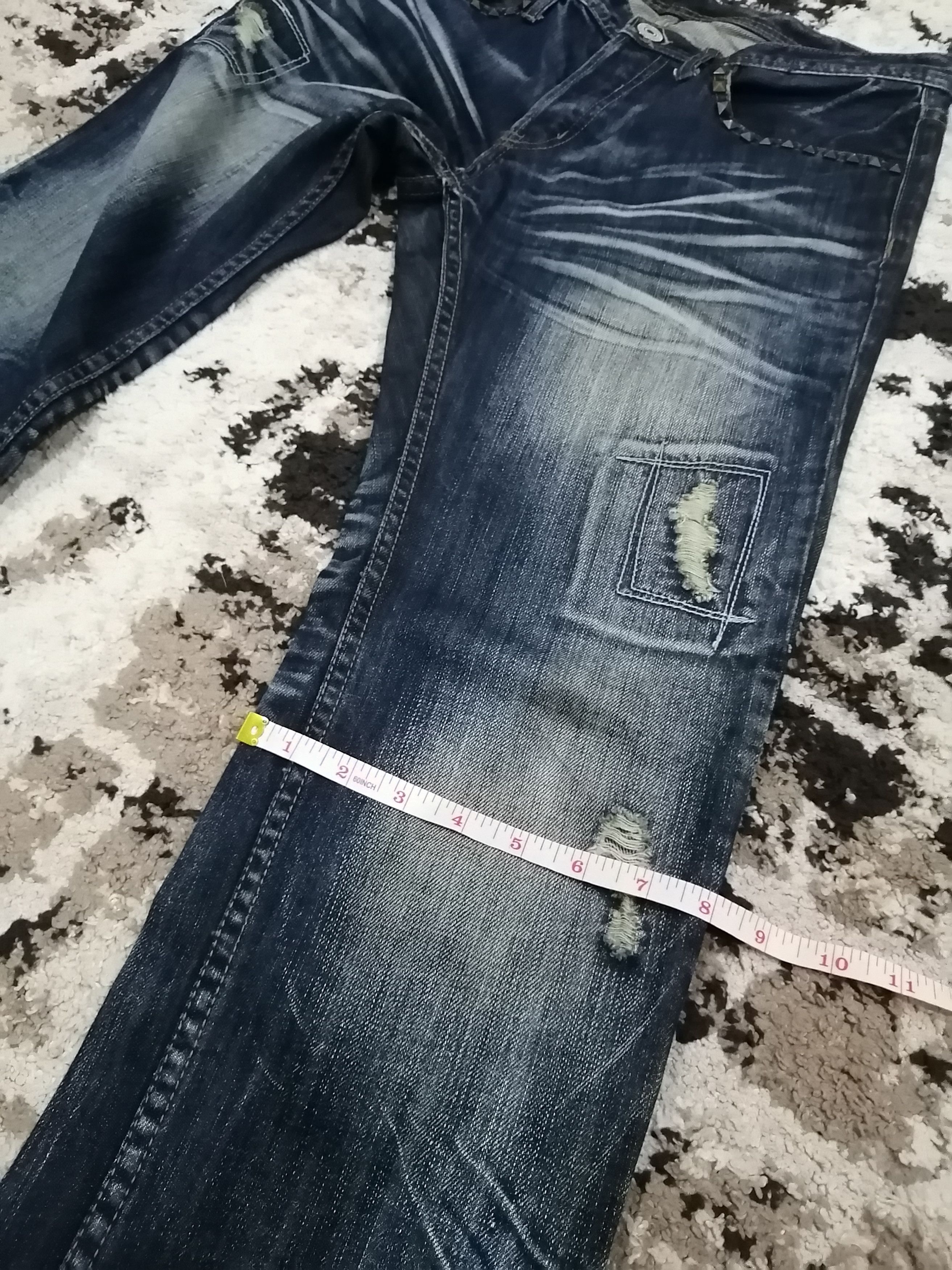 If Six Was Nine Vintage Rupert Edge Distressed Jeans Size US 33 - 16 Thumbnail