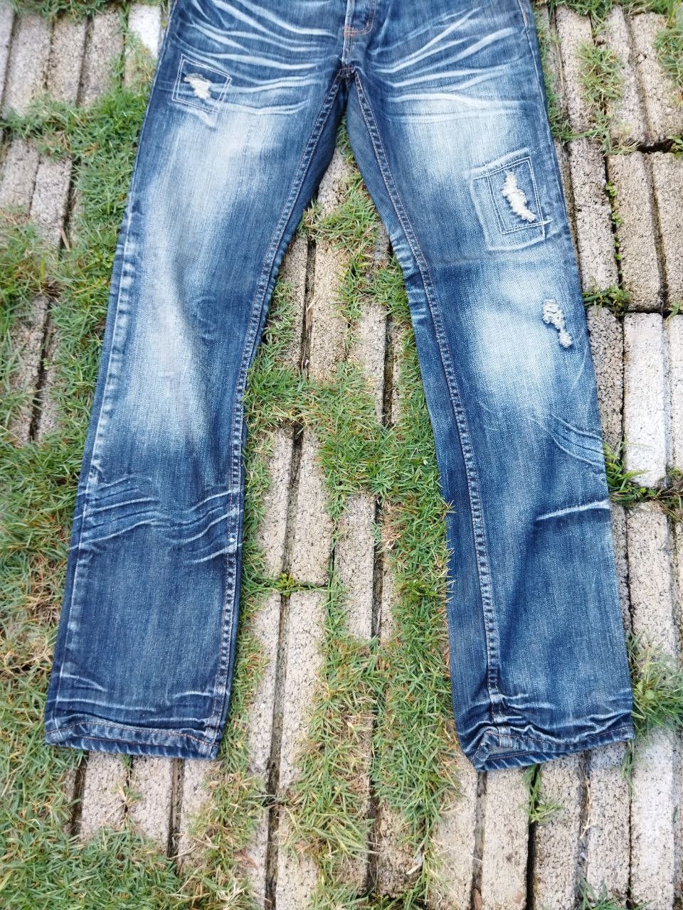 If Six Was Nine Vintage Rupert Edge Distressed Jeans Size US 33 - 3 Thumbnail
