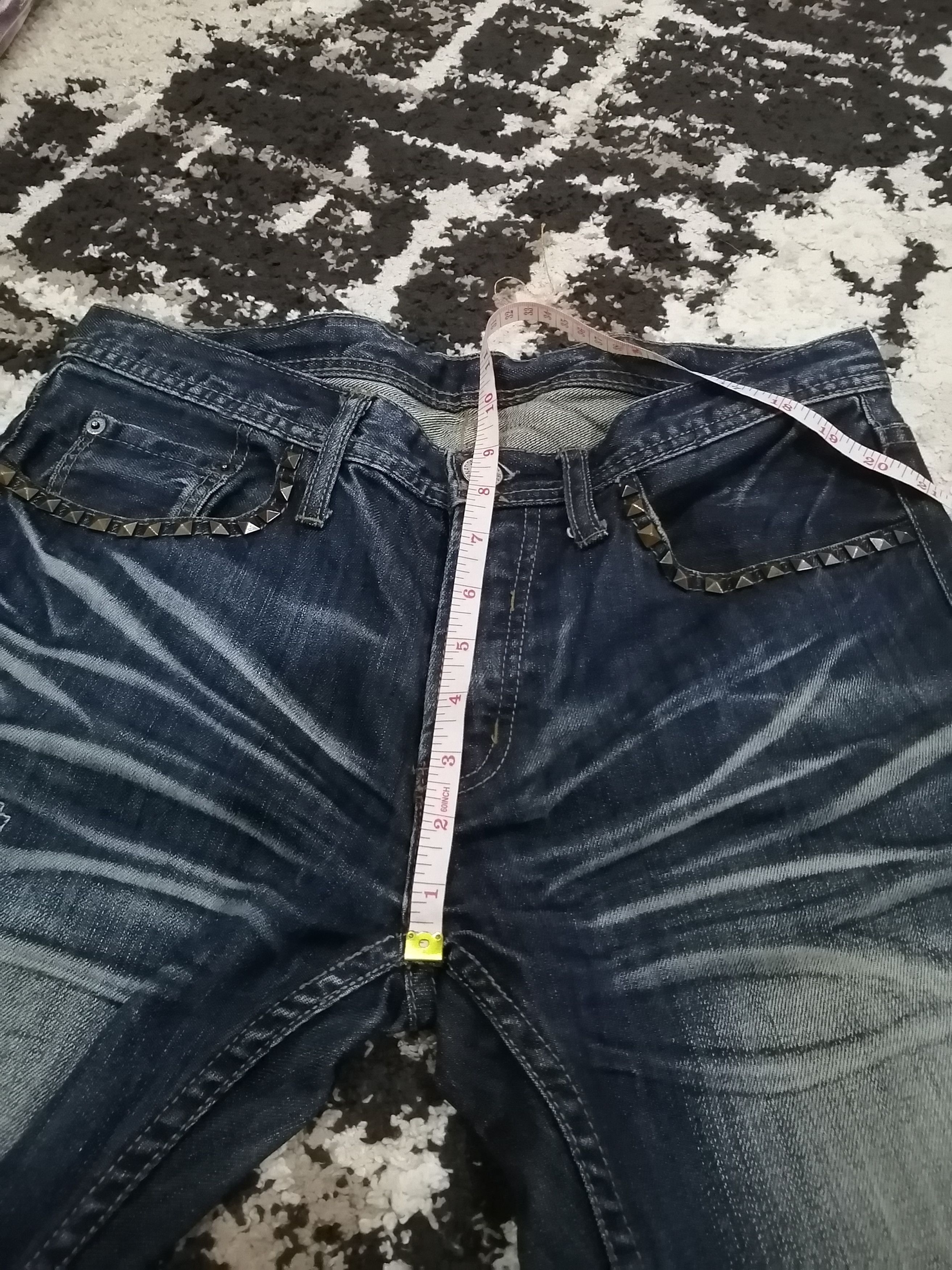 If Six Was Nine Vintage Rupert Edge Distressed Jeans Size US 33 - 18 Thumbnail
