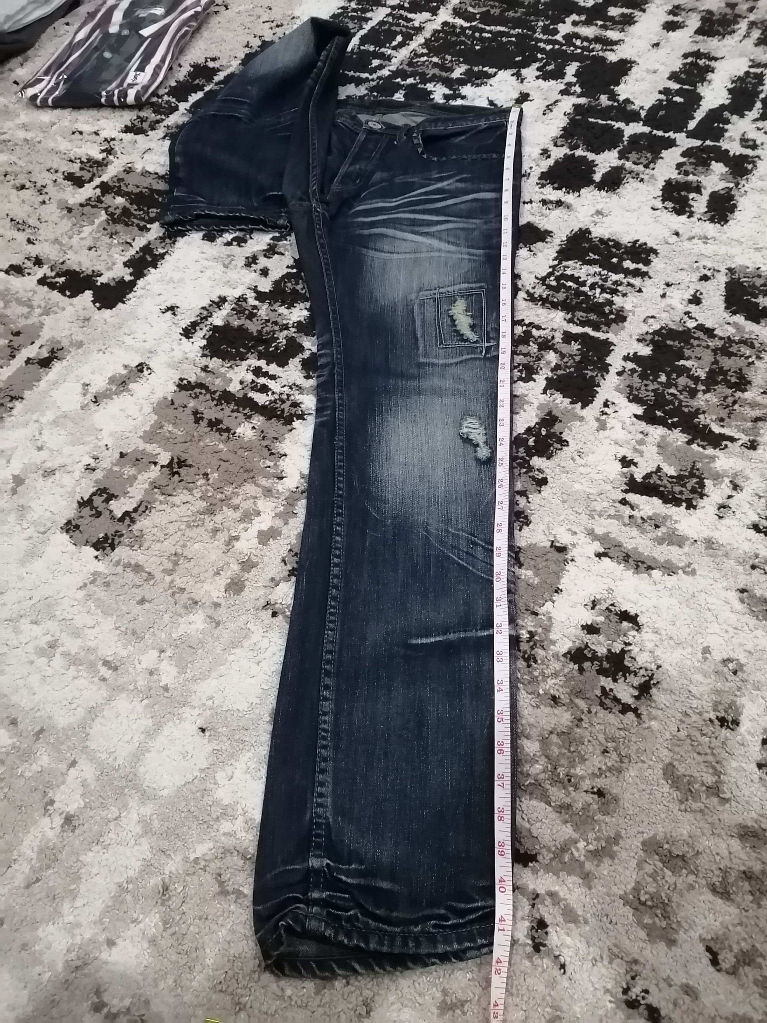 If Six Was Nine Vintage Rupert Edge Distressed Jeans Size US 33 - 20 Thumbnail