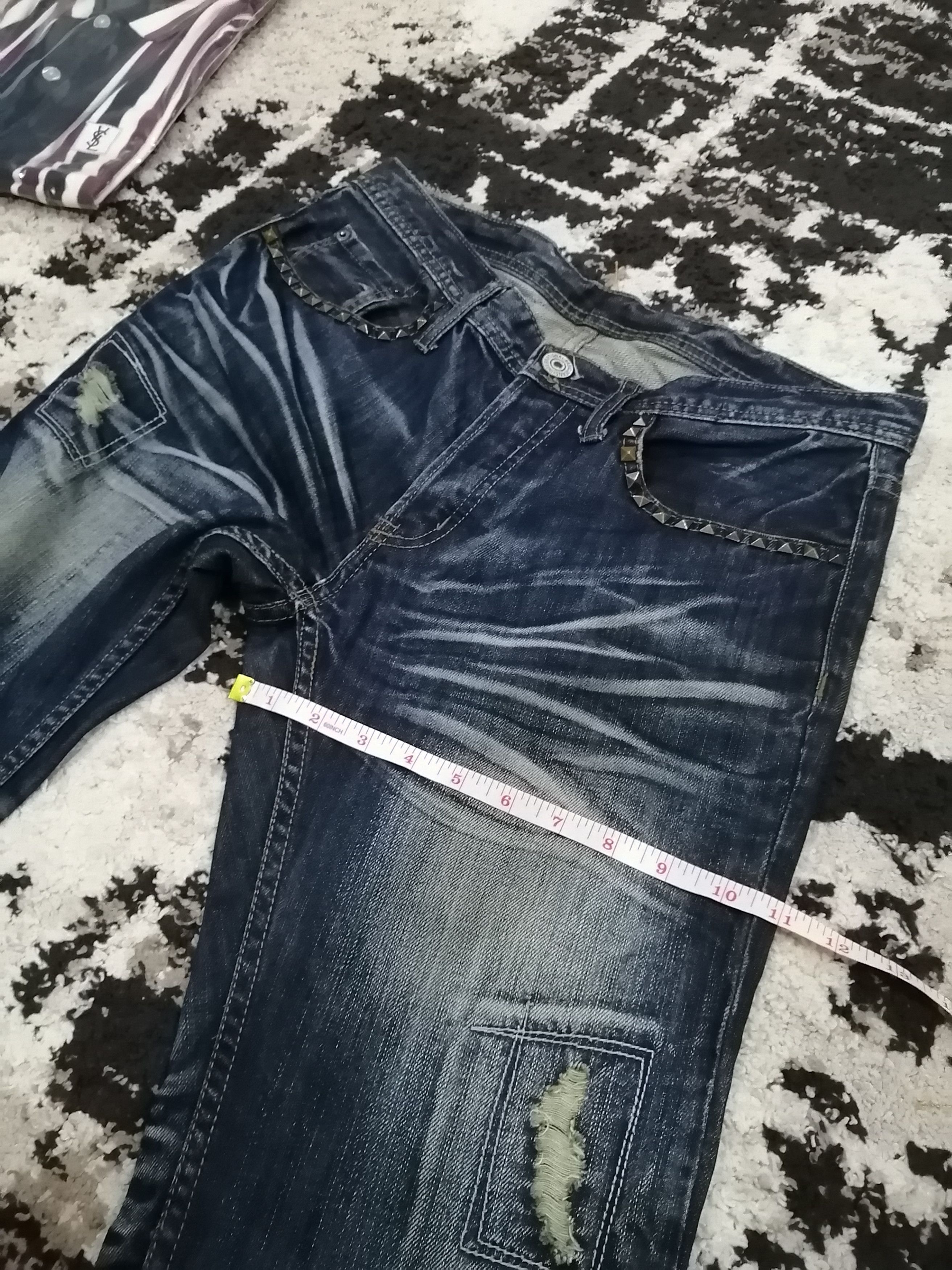 If Six Was Nine Vintage Rupert Edge Distressed Jeans Size US 33 - 17 Thumbnail