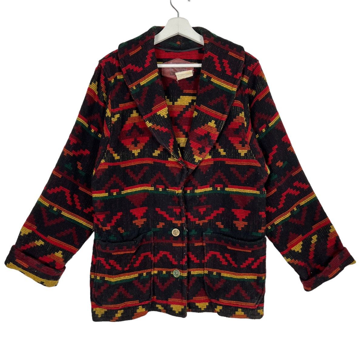 Vintage 🔥 VINTAGE 70s 80s LL BEAN WOOL NATIVE MOTIVE AZTEC NAVAJO Size US M / EU 48-50 / 2 - 1 Thumbnail