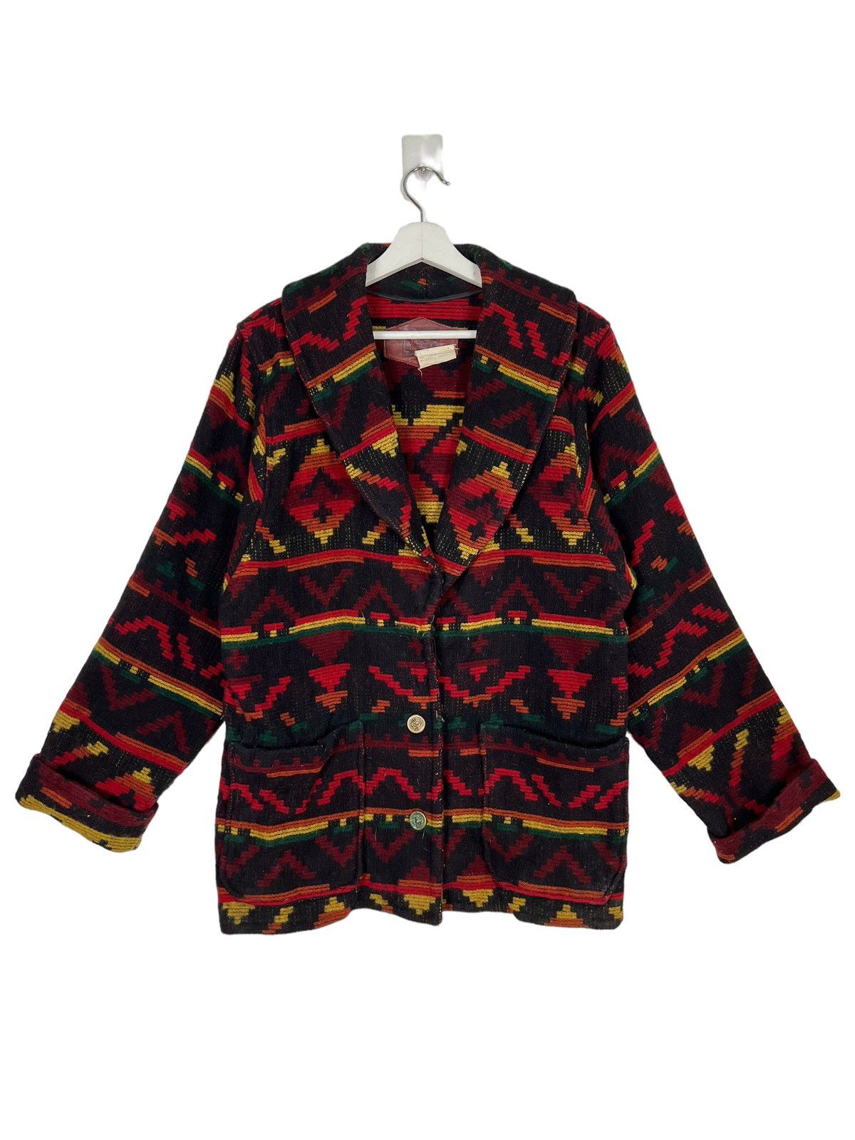 Vintage 🔥 VINTAGE 70s 80s LL BEAN WOOL NATIVE MOTIVE AZTEC NAVAJO Size US M / EU 48-50 / 2 - 5 Thumbnail