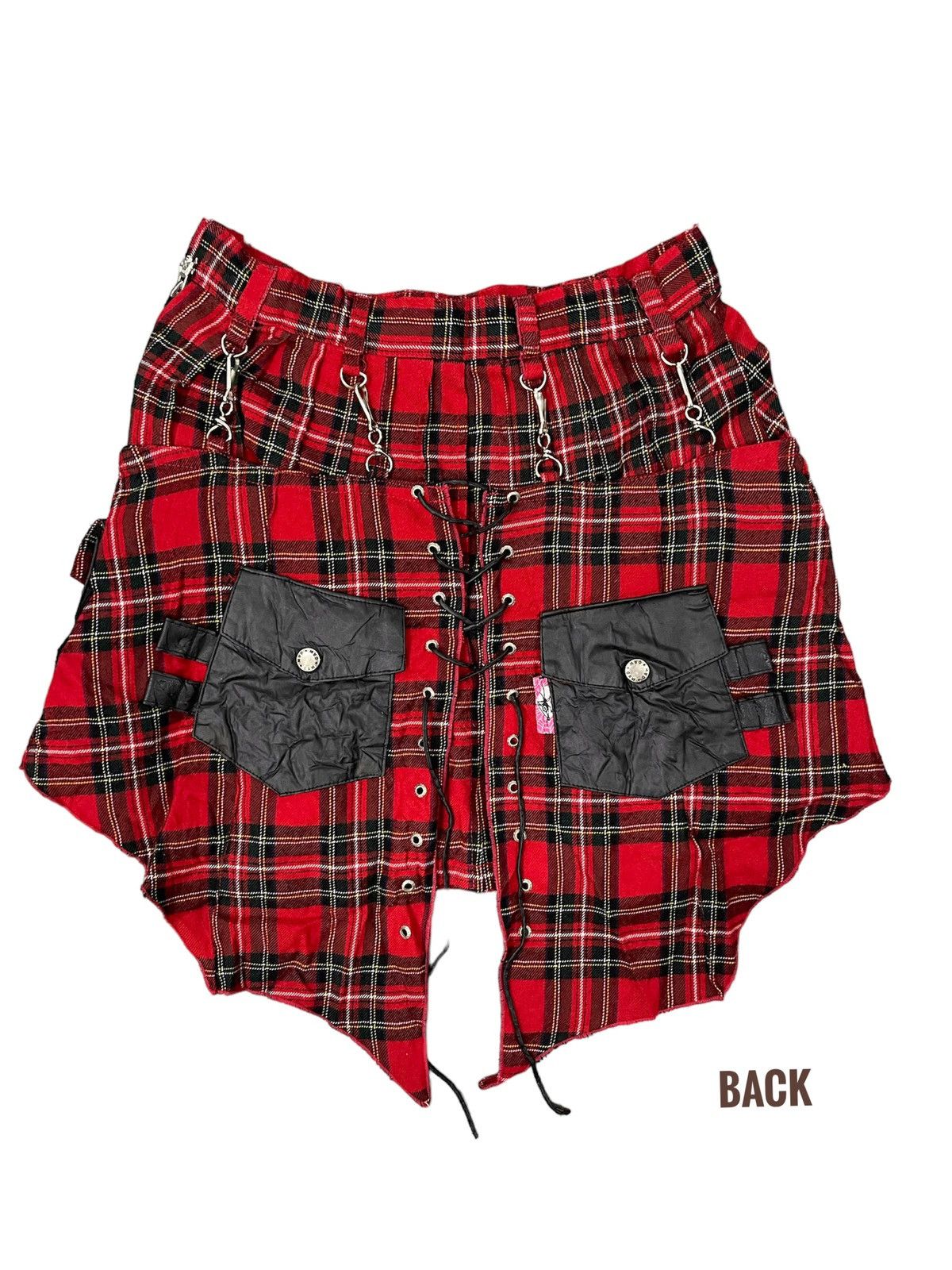 Mad Girl plaid punker bondage Skirt