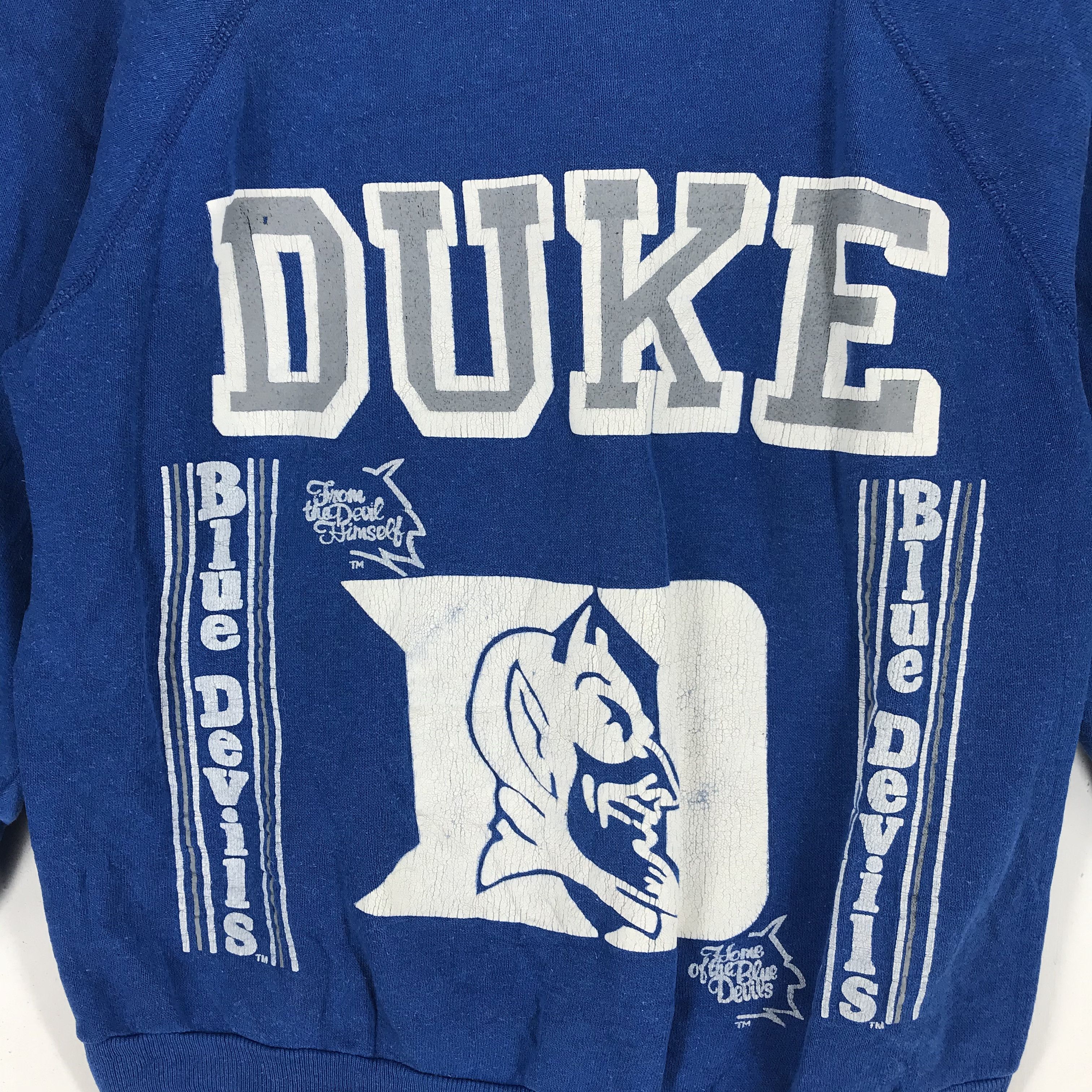 Tultex Vintage DUKE Blue Devils Big Logo Blue Sweatshirts #2299-90 Size M / US 6-8 / IT 42-44 - 3 Thumbnail