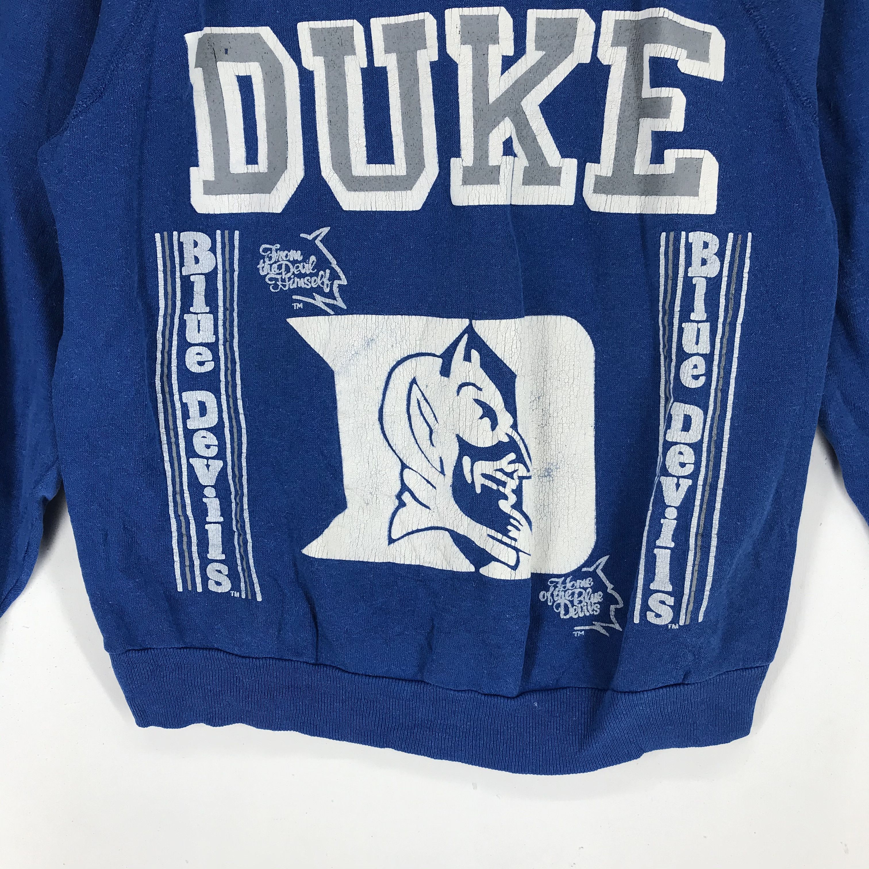 Tultex Vintage DUKE Blue Devils Big Logo Blue Sweatshirts #2299-90 Size M / US 6-8 / IT 42-44 - 4 Thumbnail