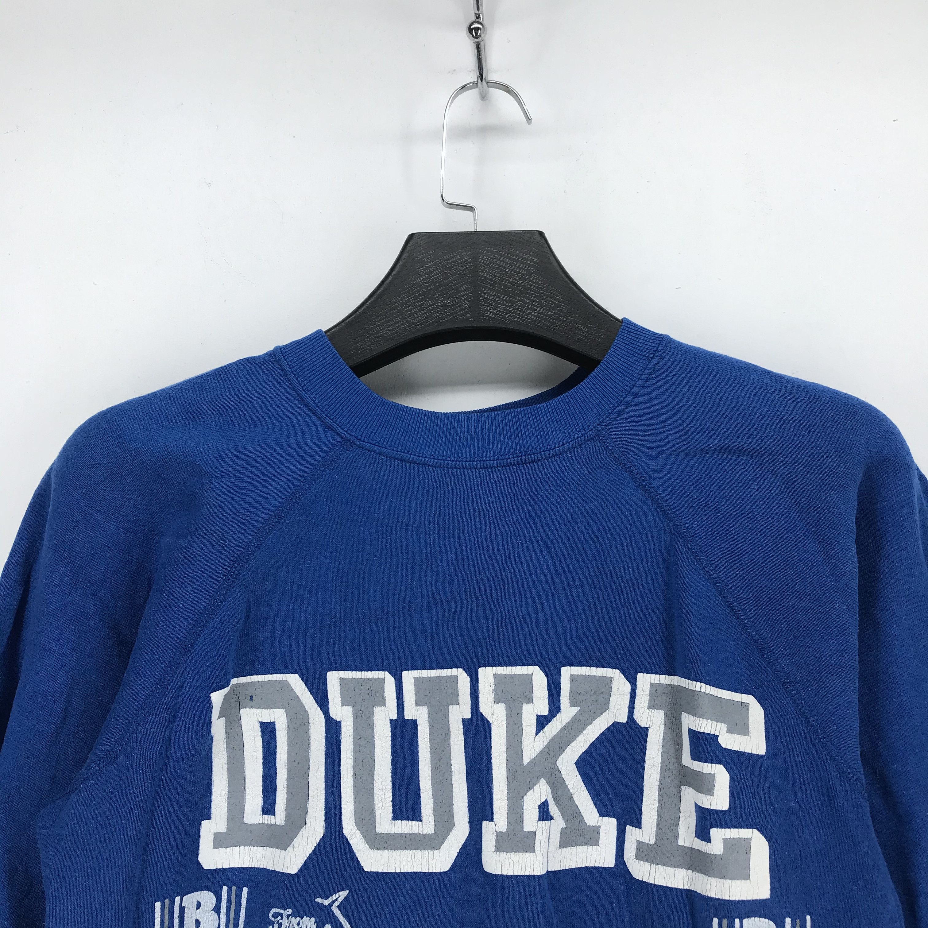 Tultex Vintage DUKE Blue Devils Big Logo Blue Sweatshirts #2299-90 Size M / US 6-8 / IT 42-44 - 2 Thumbnail