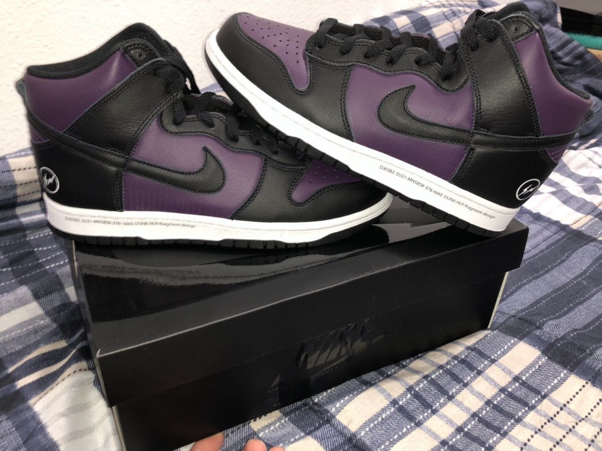 Fragment Design Nike Dunk High Beijing Purple Black
