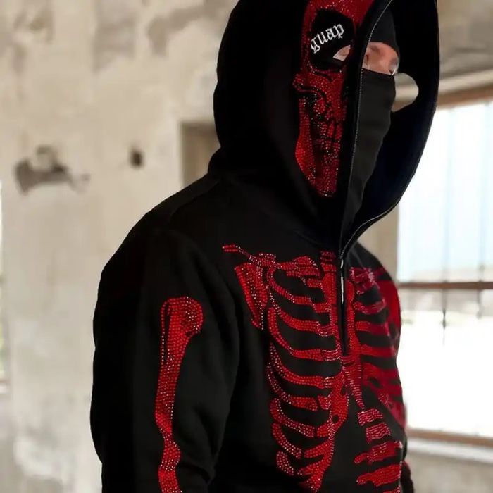  Zip Up Face Hoodie