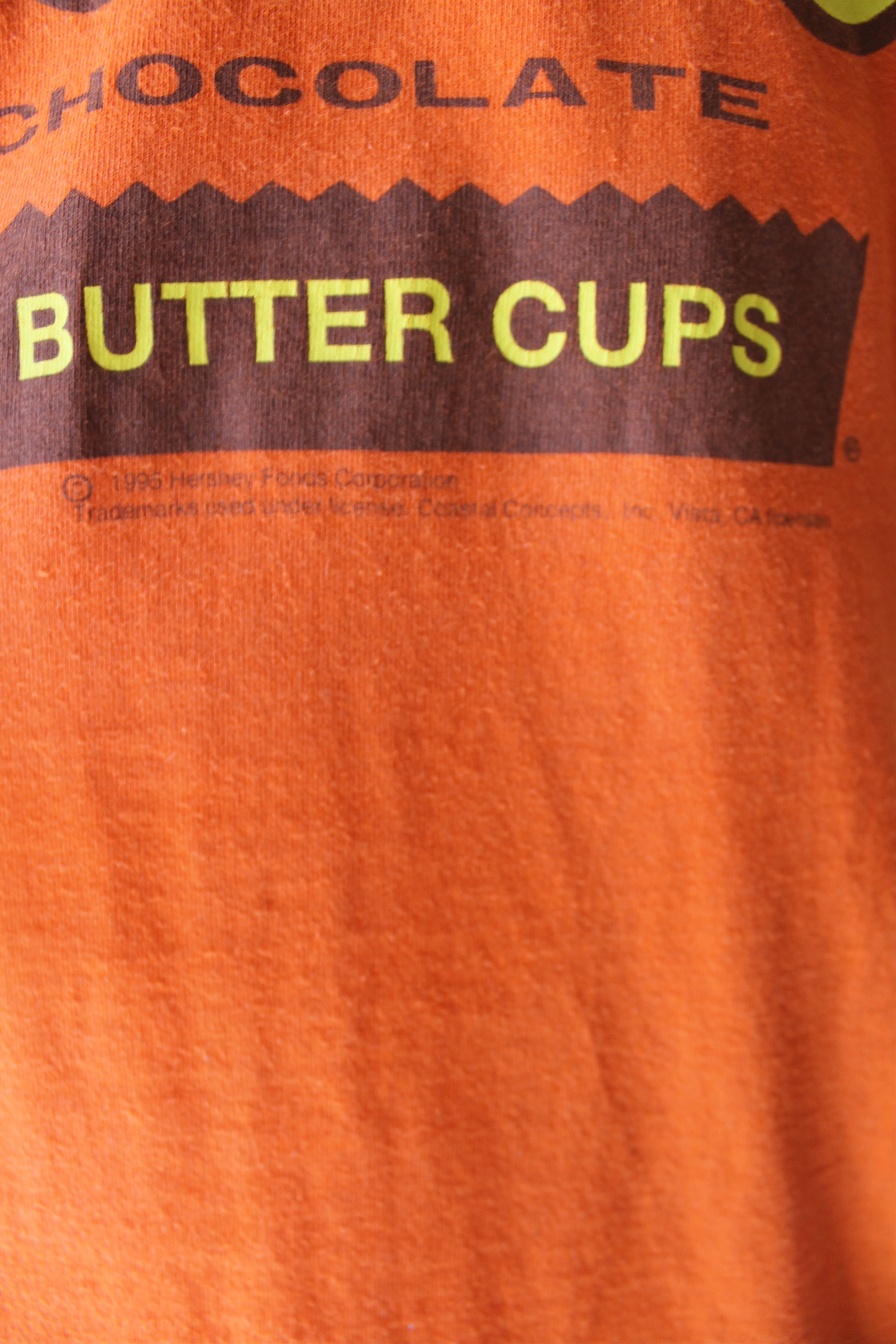 Vintage 1995 RARE! Vintage T Shirt Reese's orange Hershey Foods Size US L / EU 52-54 / 3 - 7 Thumbnail