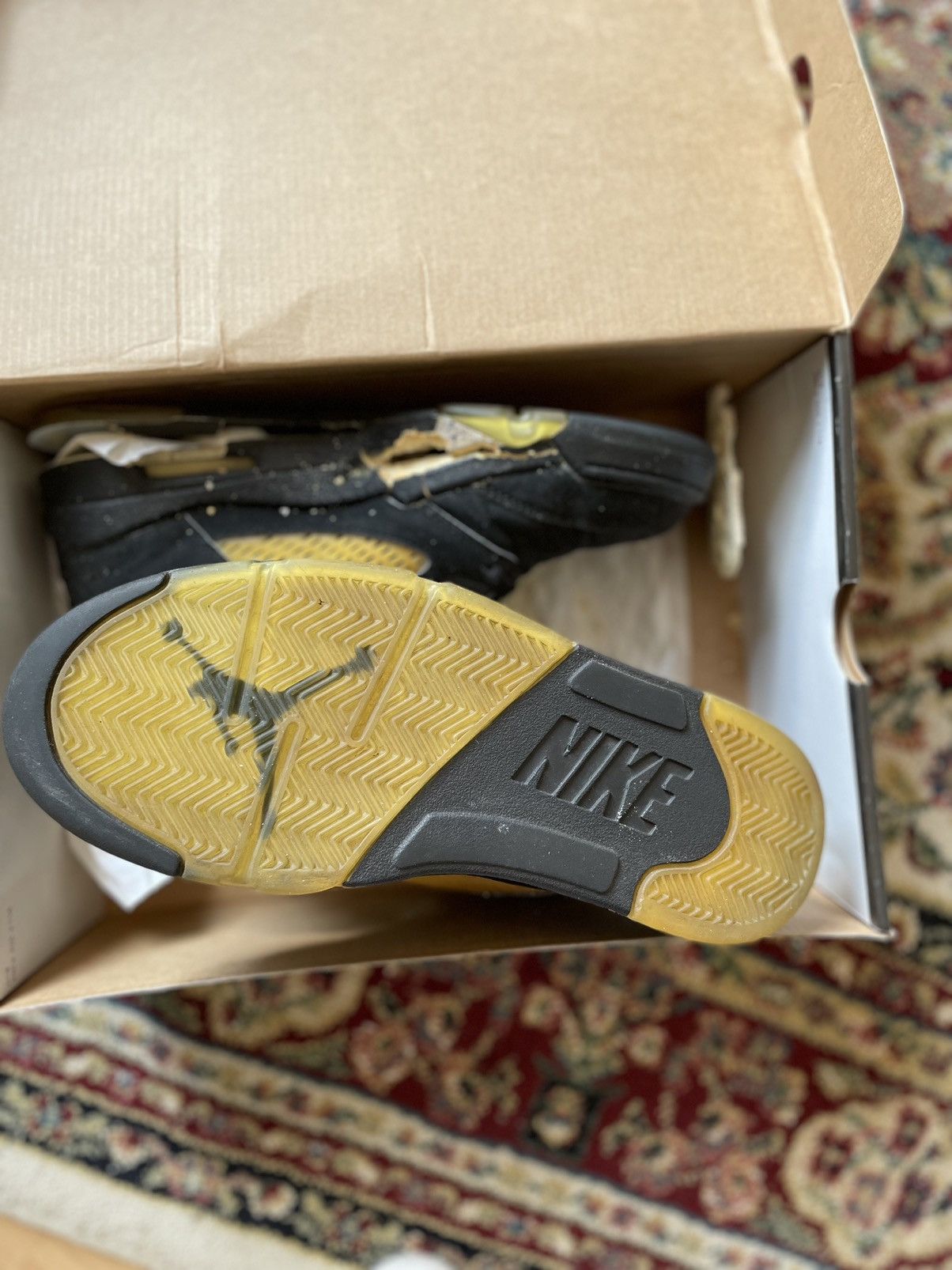 Jordan Brand × Nike × Vintage Air Jordan 5 Retro Metallic Black 2000 Size US 8 / EU 41 - 4 Thumbnail