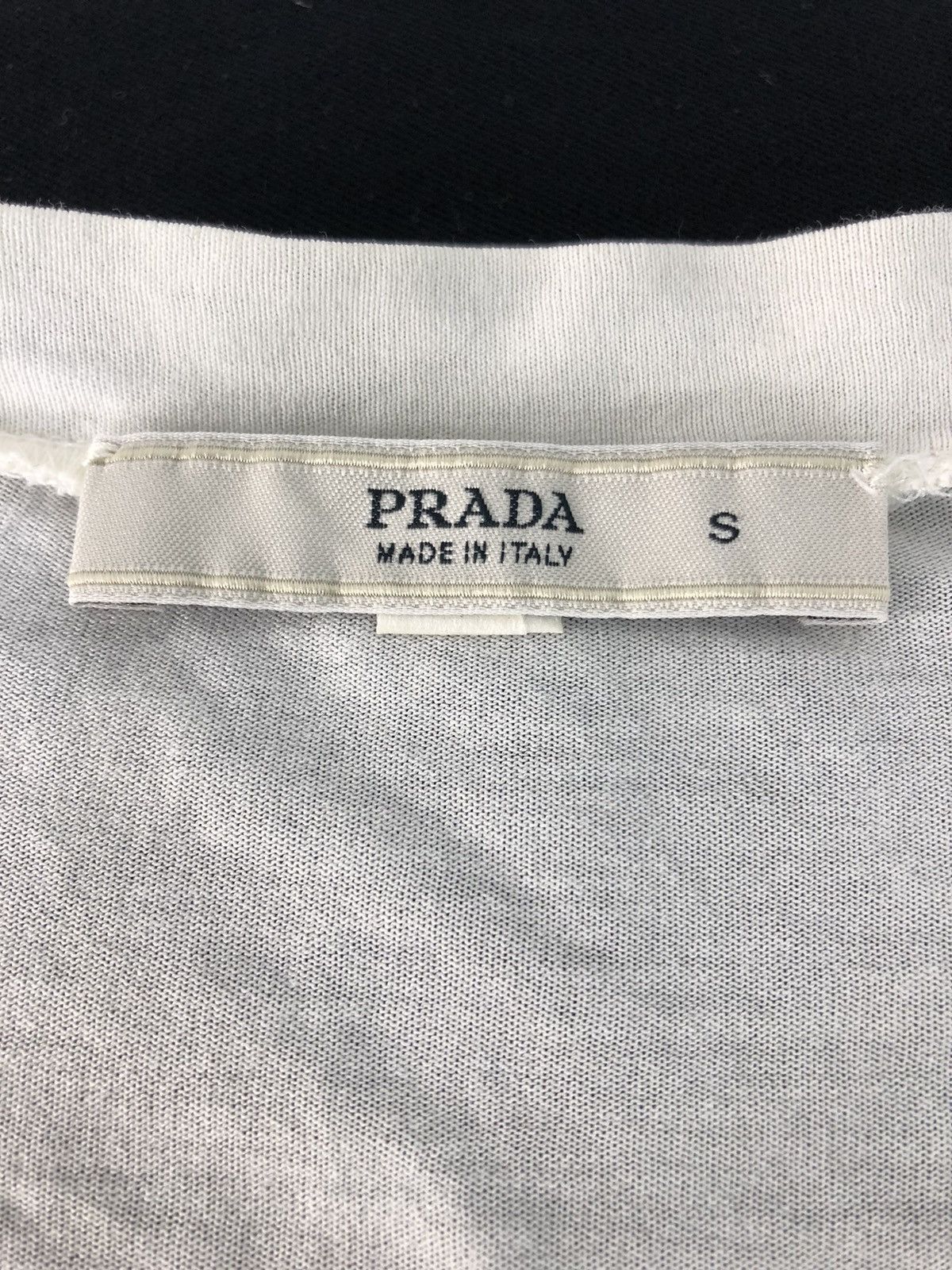 Prada Prada Italy Plain Inner Deep V Neck White Tee Size US M / EU 48-50 / 2 - 5 Thumbnail