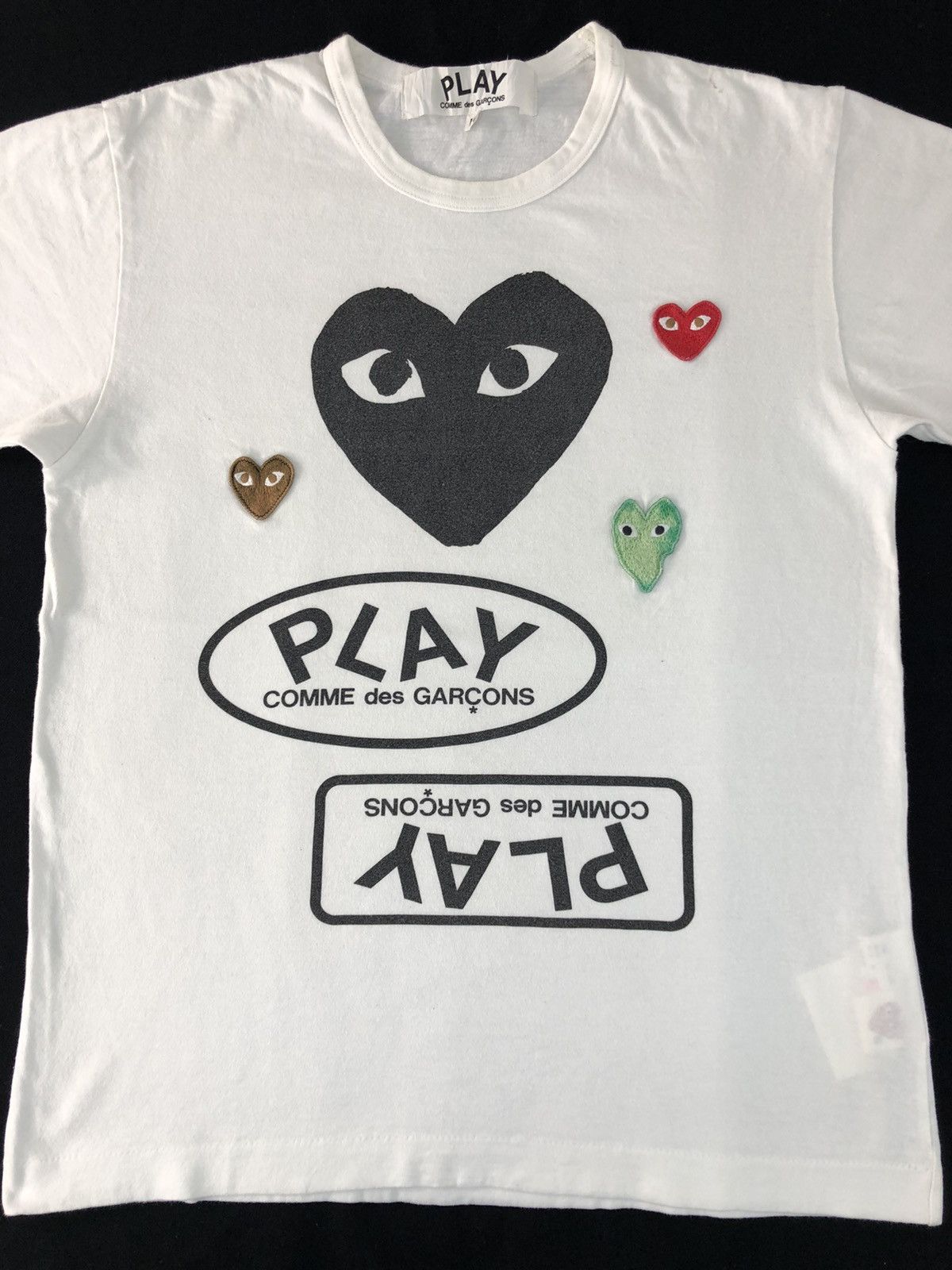 Comme des Garcons Play Comme Des Garcon Eyes Logo Patches Printed Tee Size US M / EU 48-50 / 2 - 3 Thumbnail