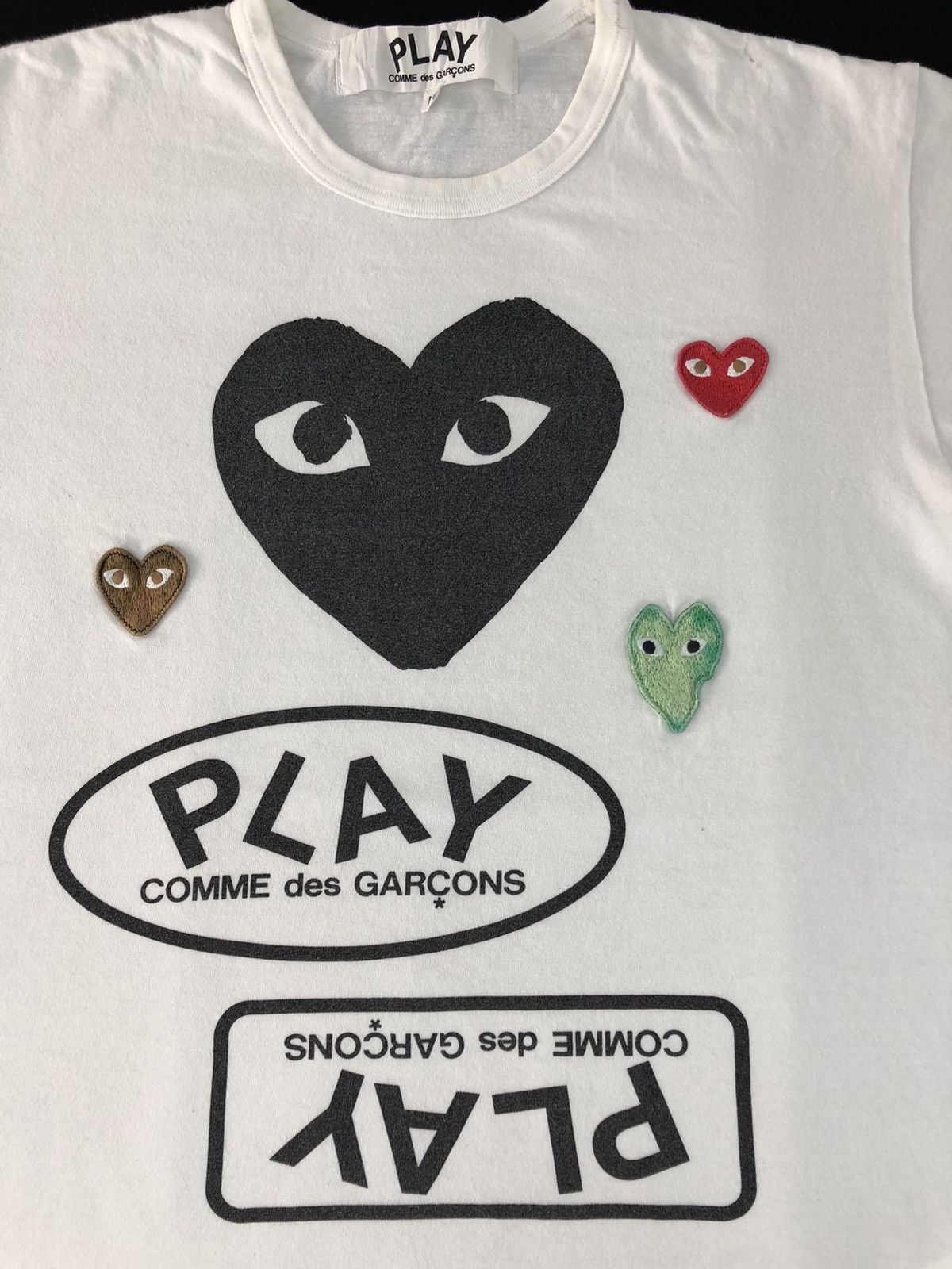 Comme des Garcons Play Comme Des Garcon Eyes Logo Patches Printed Tee Size US M / EU 48-50 / 2 - 4 Thumbnail