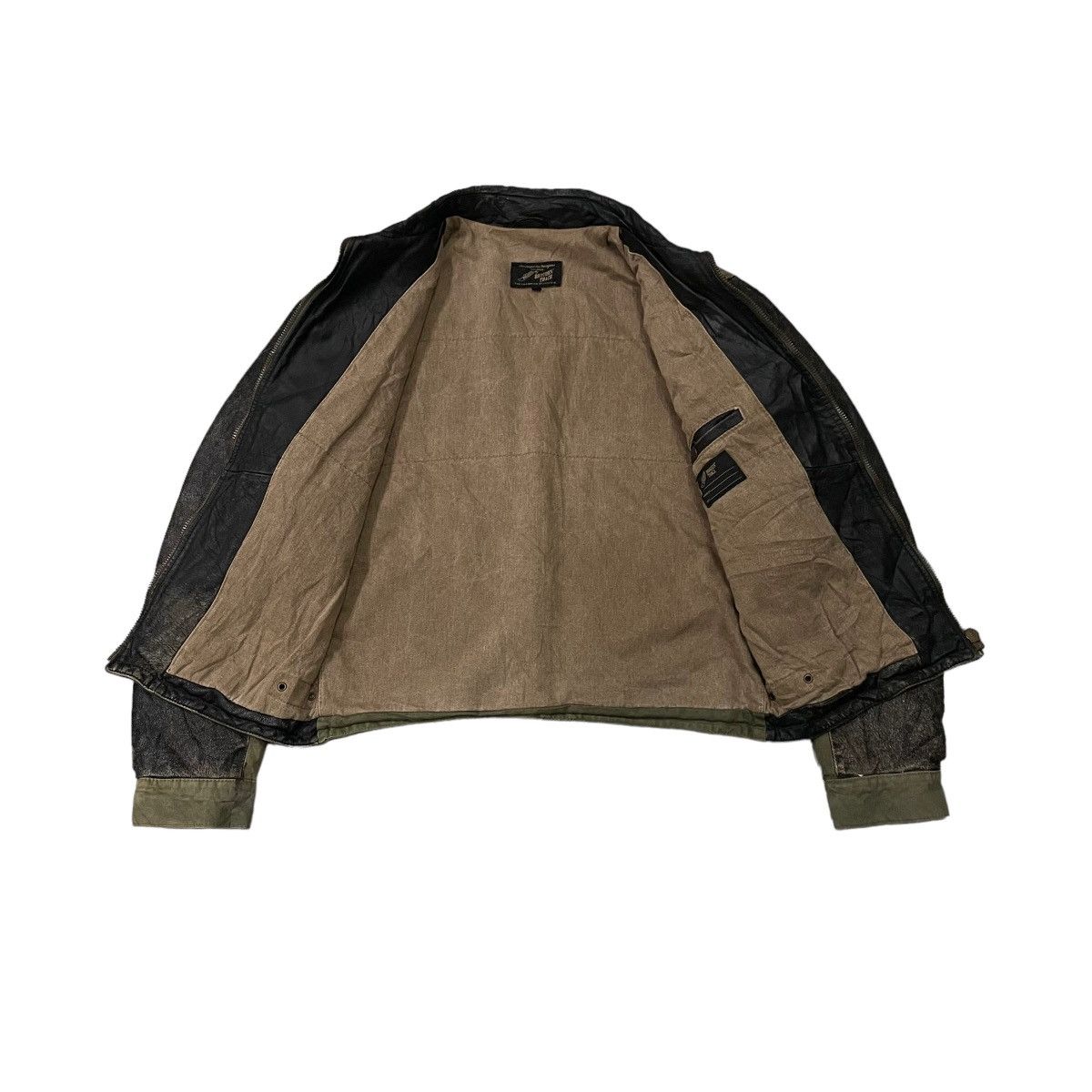 Japanese Brand Vintage Brogden Track Military Inspired Leather Jacket Size US S / EU 44-46 / 1 - 21 Thumbnail