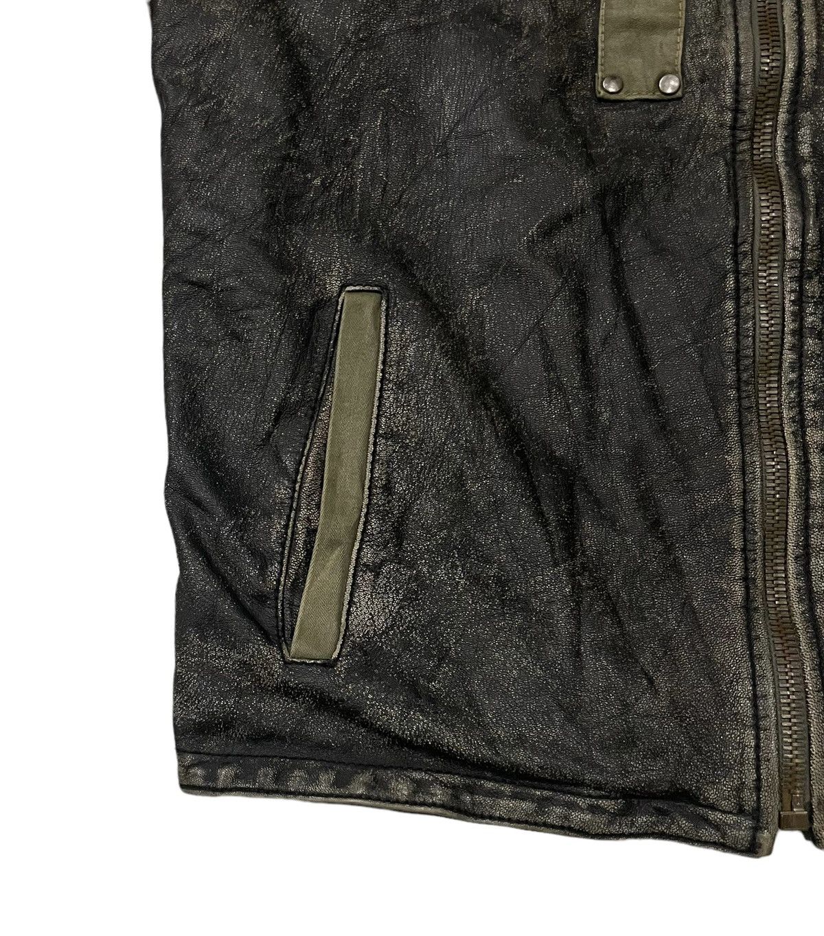 Japanese Brand Vintage Brogden Track Military Inspired Leather Jacket Size US S / EU 44-46 / 1 - 5 Thumbnail
